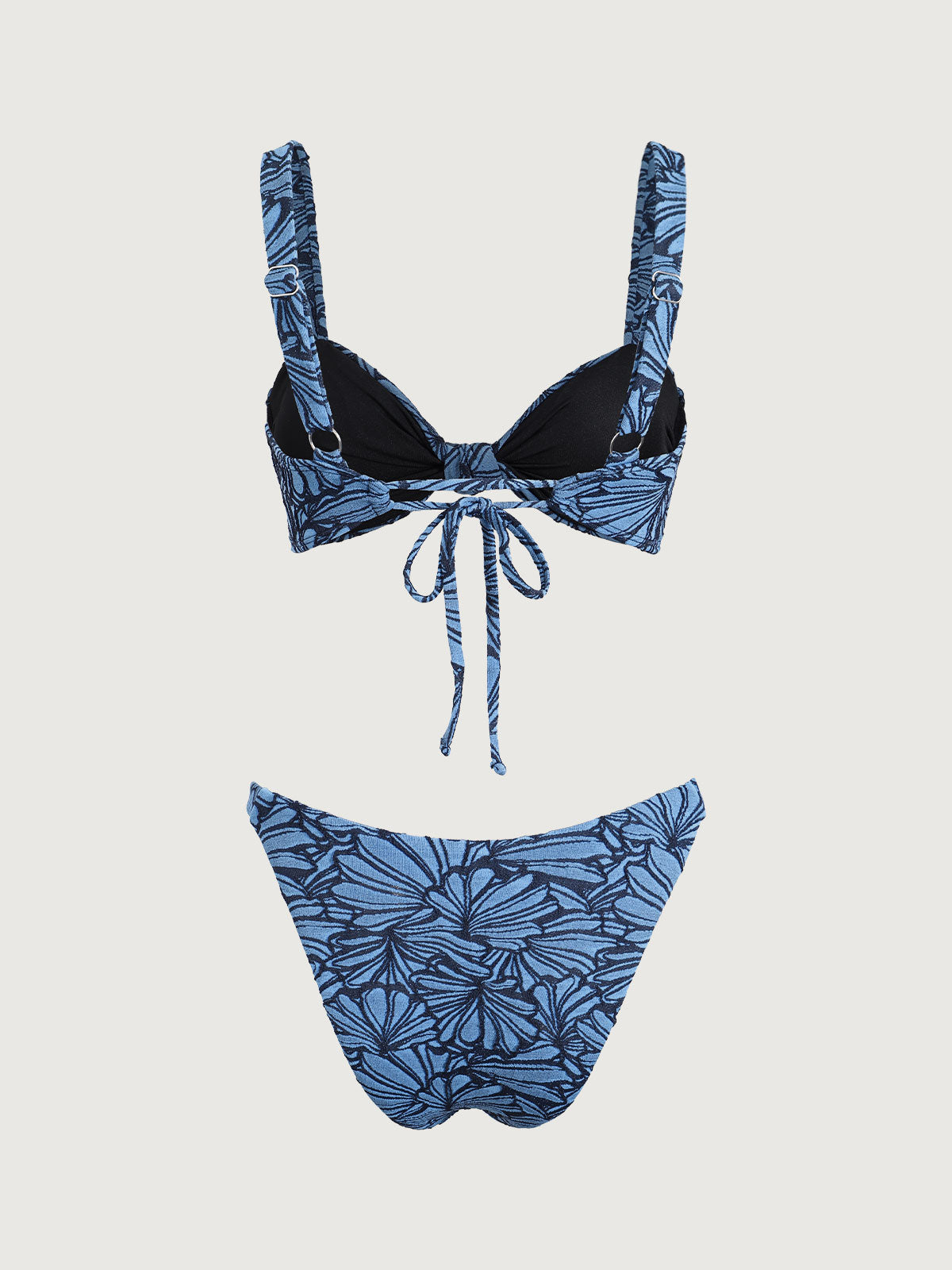 Blue Geometric Knot Bikini Set