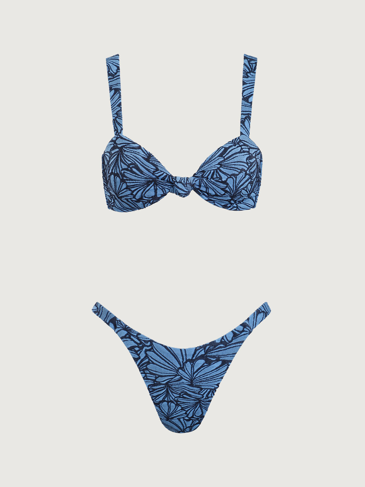 Blue Geometric Knot Bikini Set
