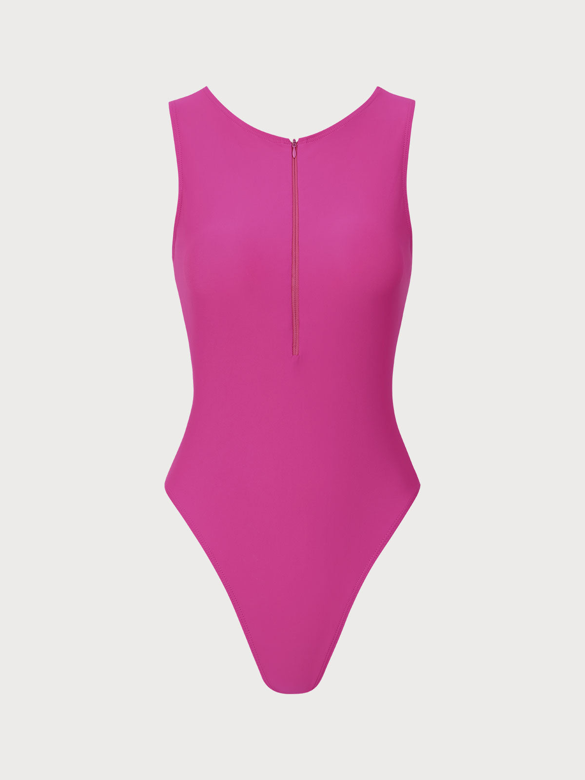 Rose Red Backless One-Piece Swimsuit