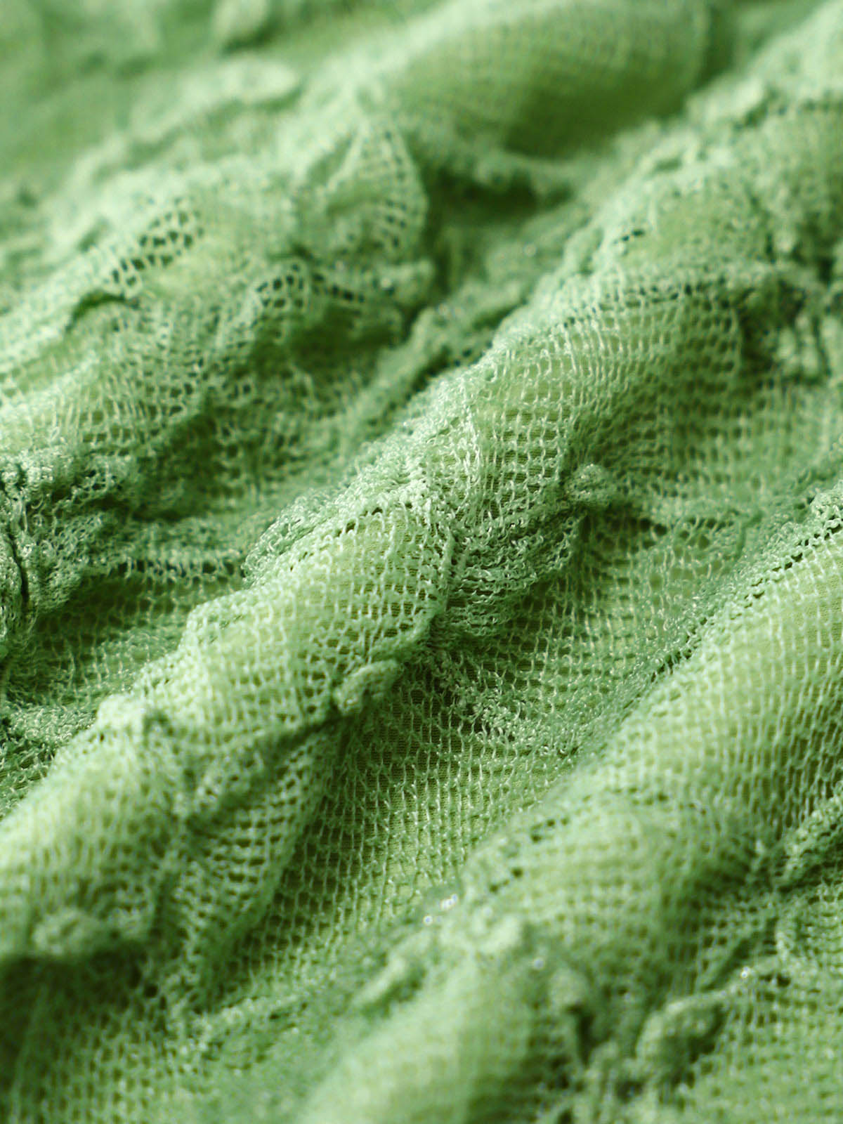Green Lace Ruched Tankini Swimsuit
