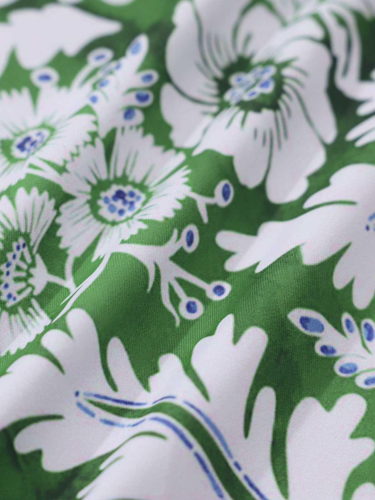 Green Floral One-Shoulder One Piece Swimsuit