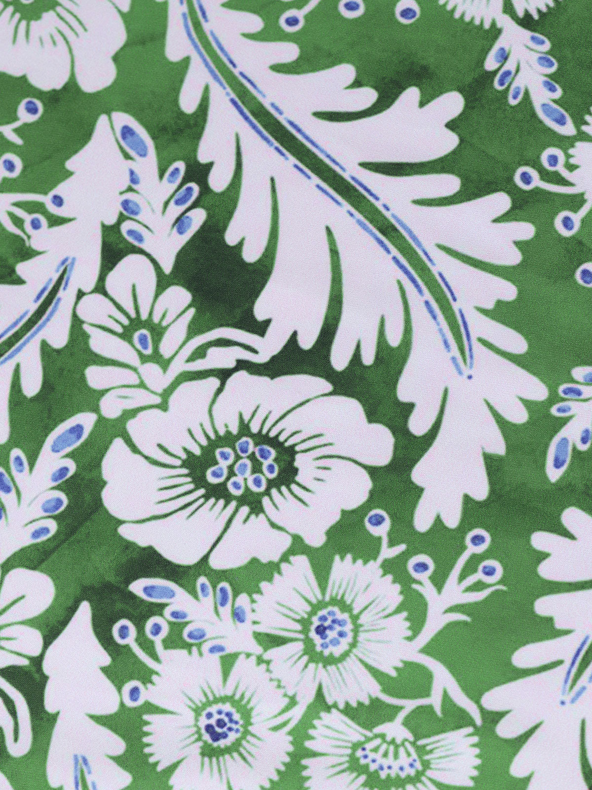 Green Floral One-Shoulder One Piece Swimsuit