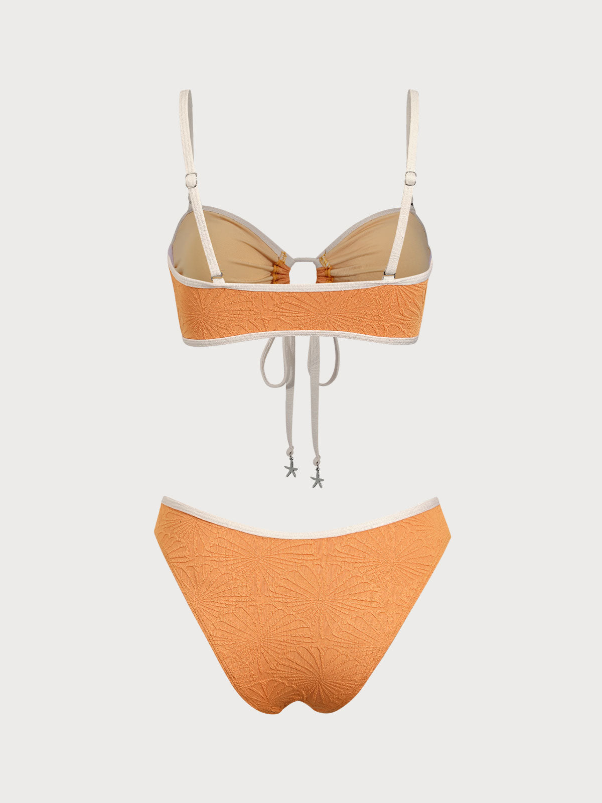 Orange Contrast Bikini Set