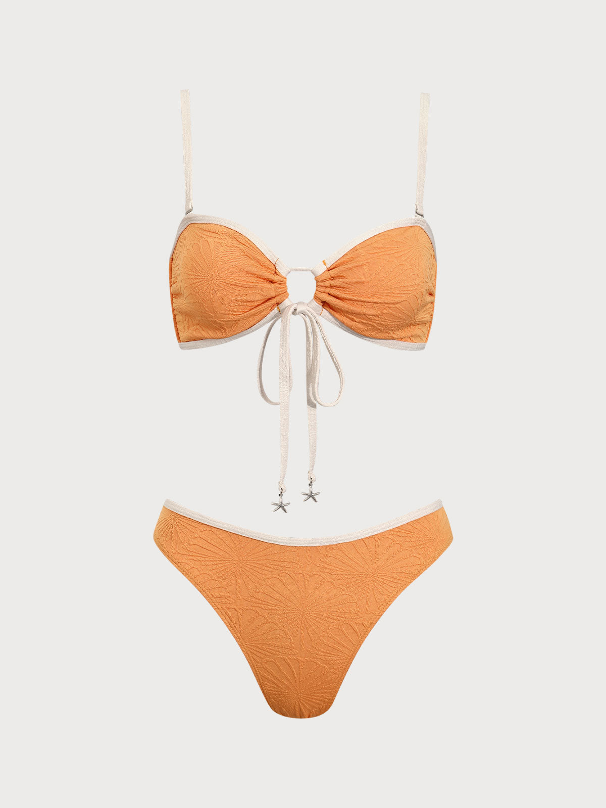 Orange Contrast Bikini Set