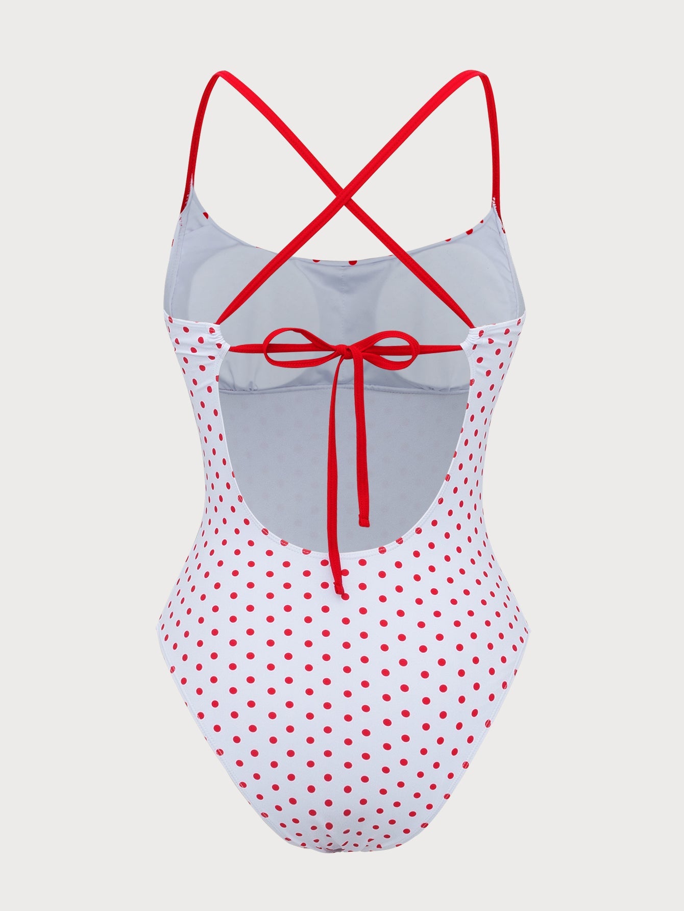 Red Polka Dot One-Piece Swimsuit