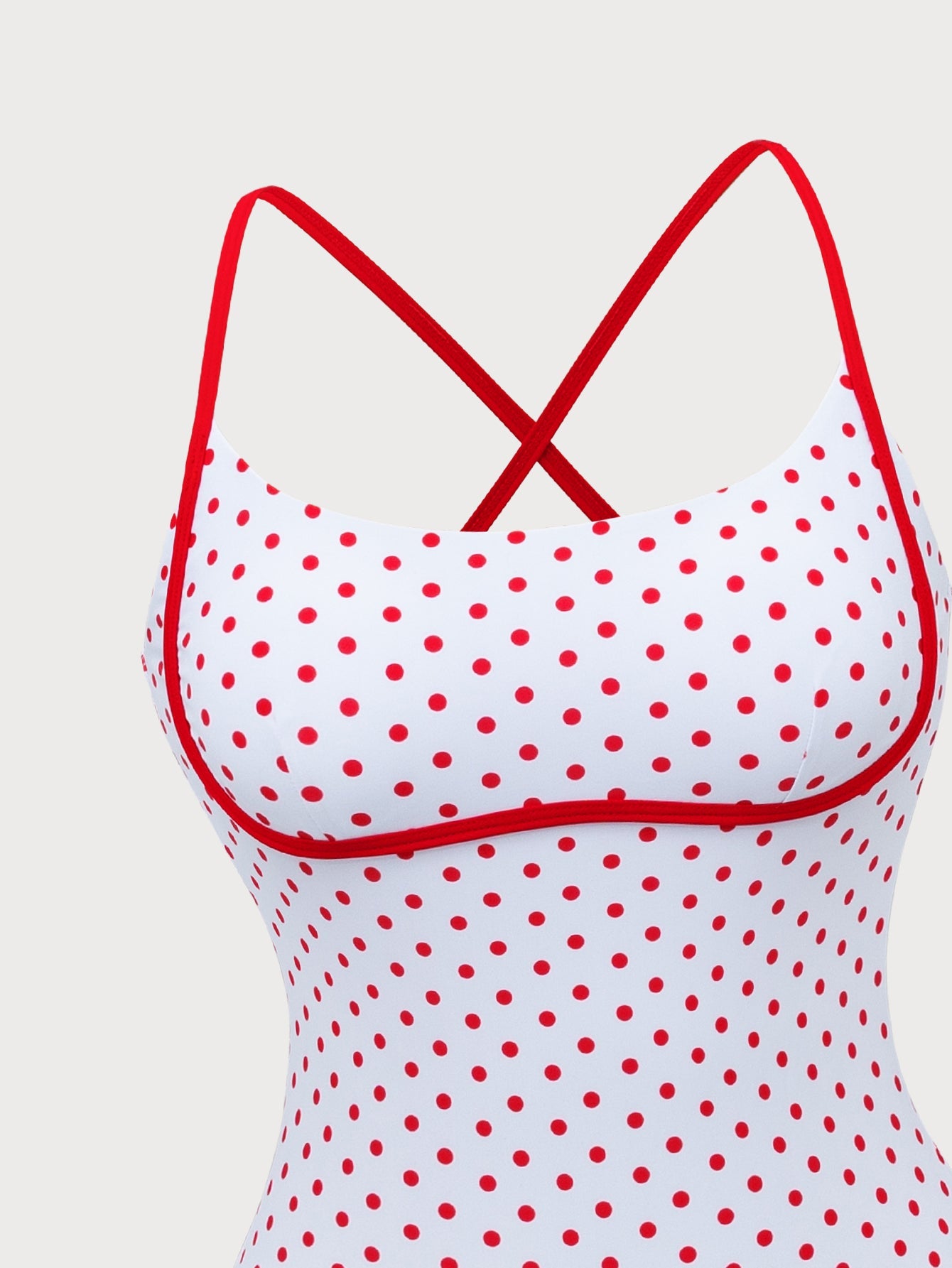 Red Polka Dot One-Piece Swimsuit