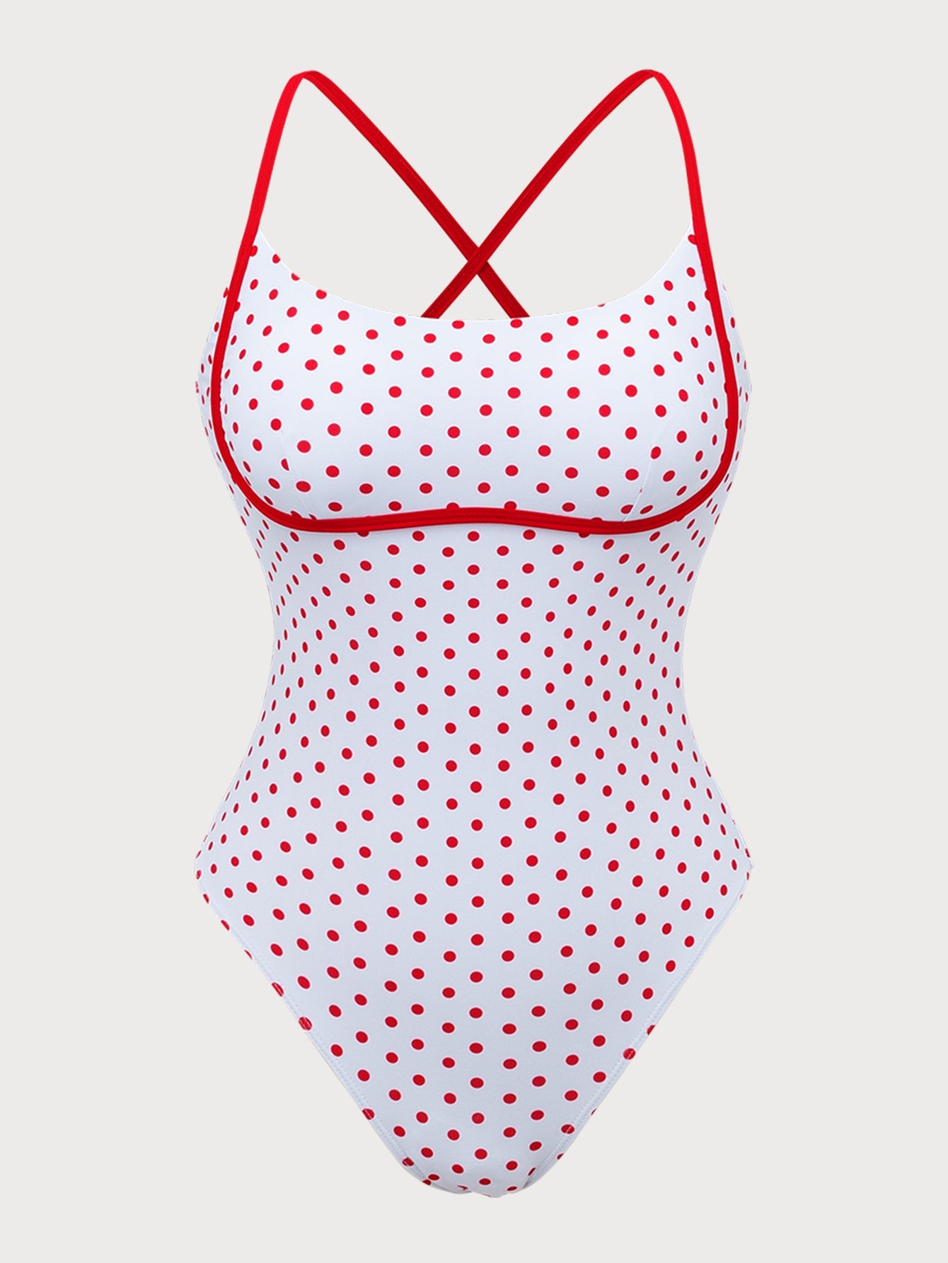 Red Polka Dot One-Piece Swimsuit