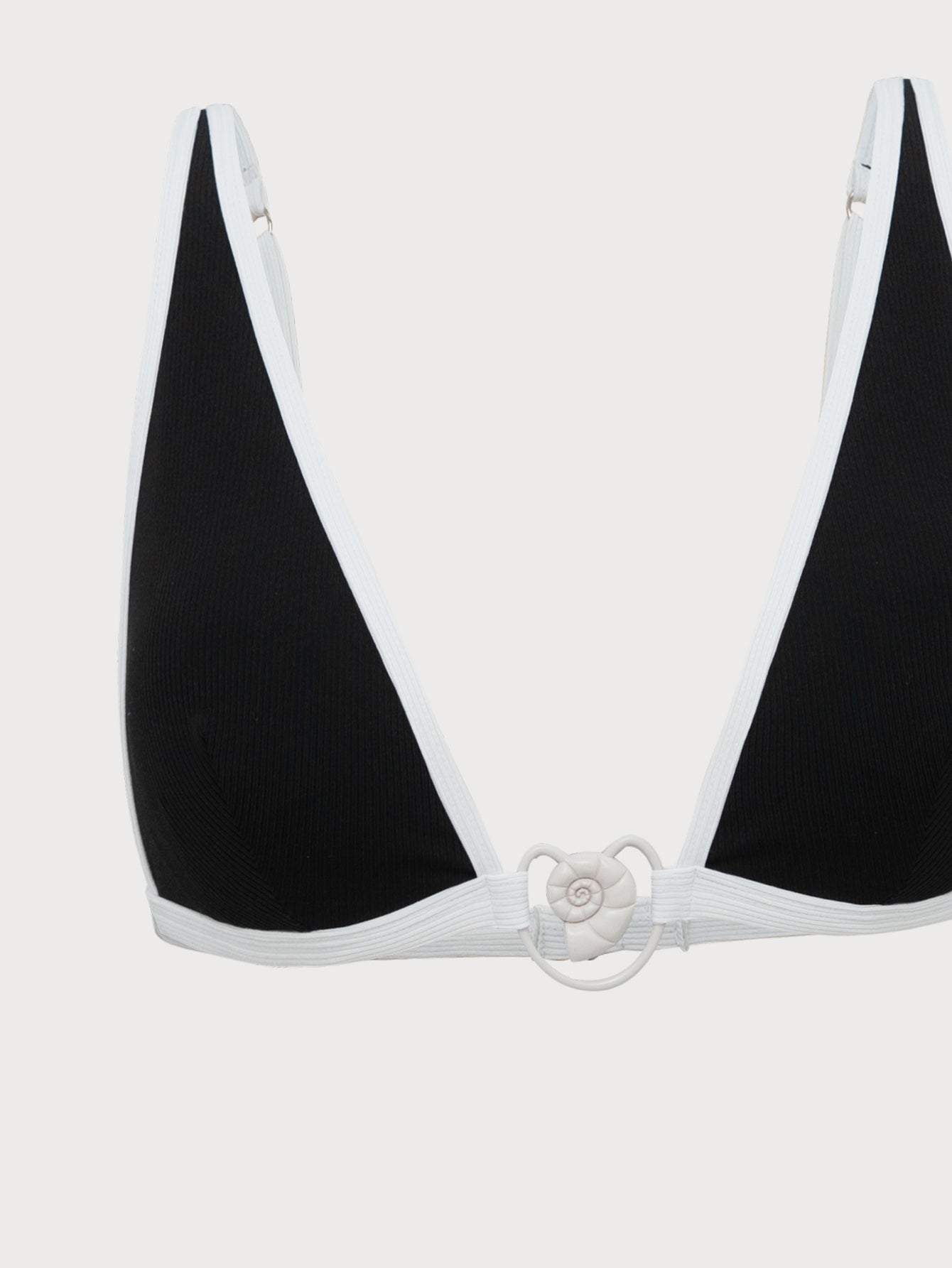 Black Contrast Triangle Bikini Set