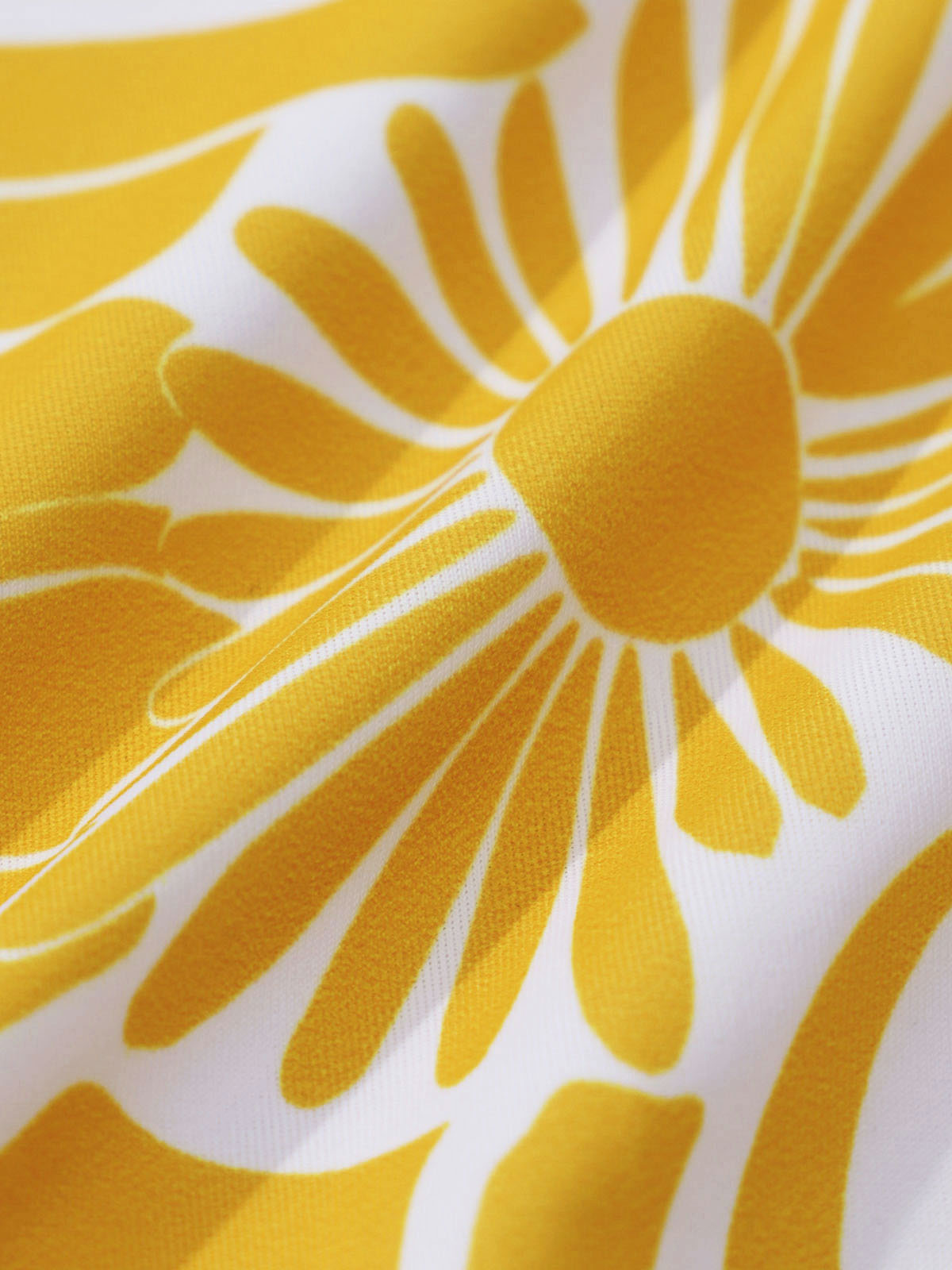 Yellow Floral Ruffle Bikini Set