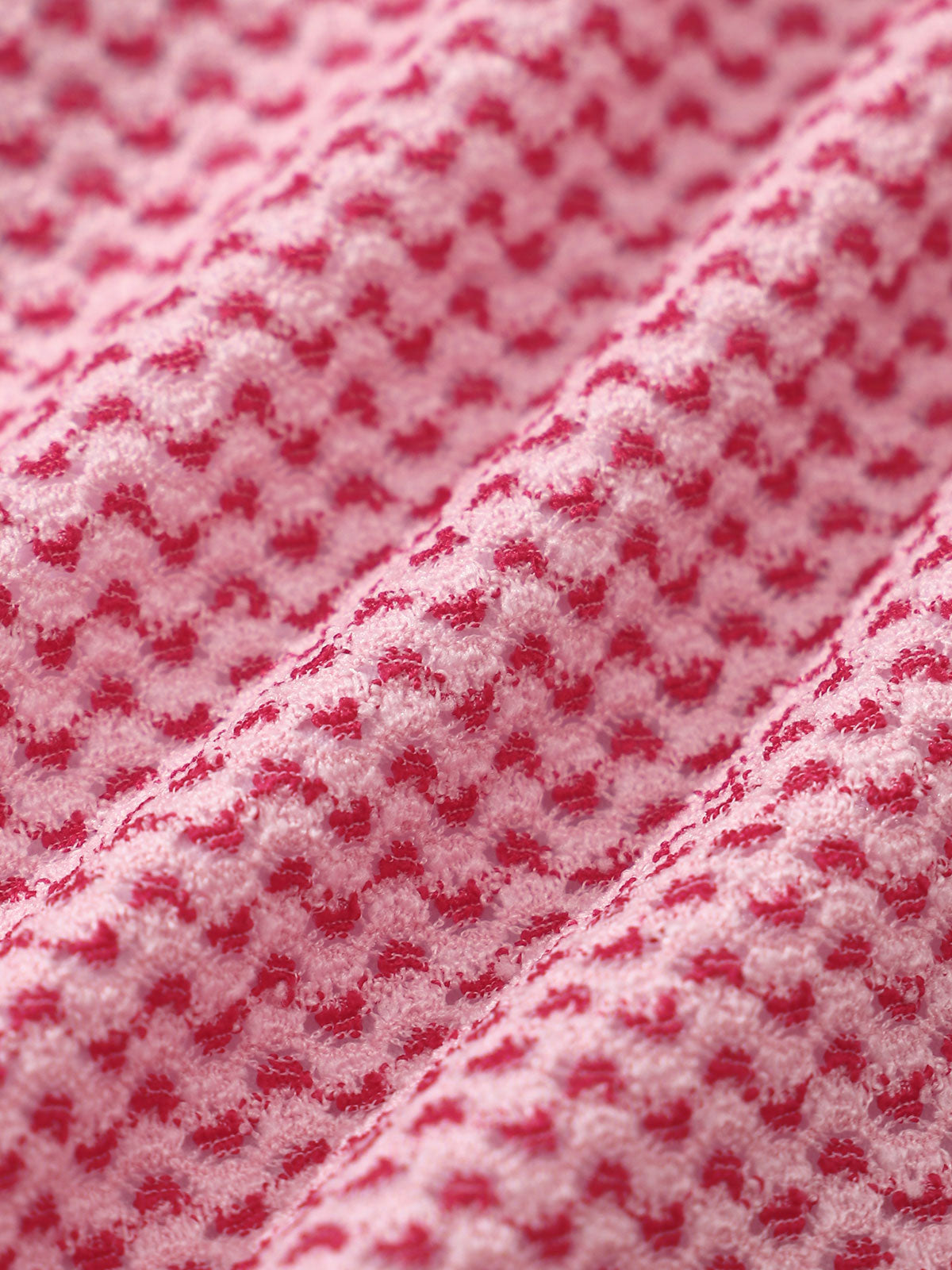 Pink Knit Front Button Bikini Set