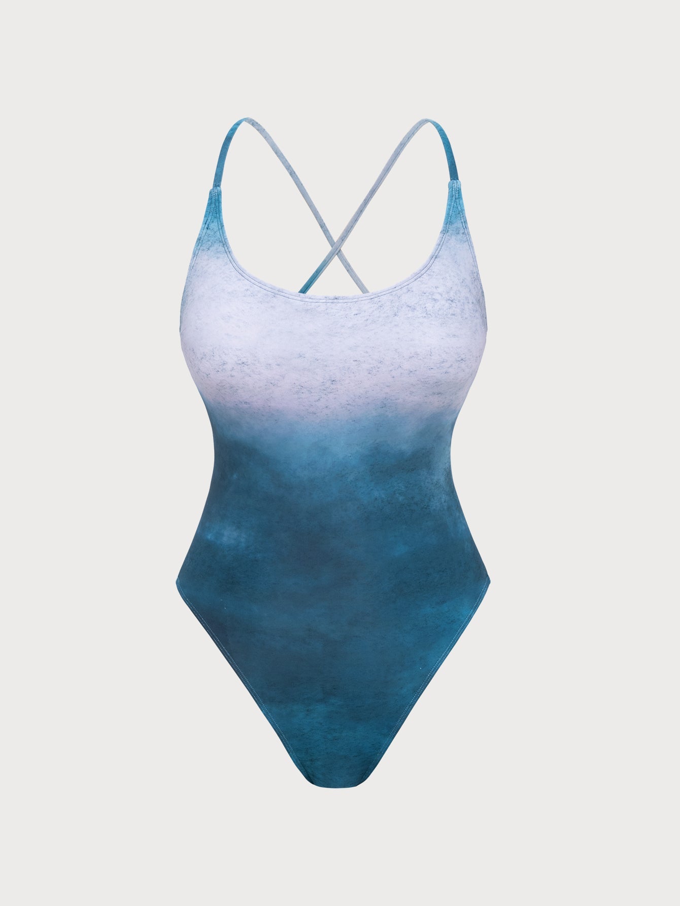 Blue Gradient One-Piece Swimsuit