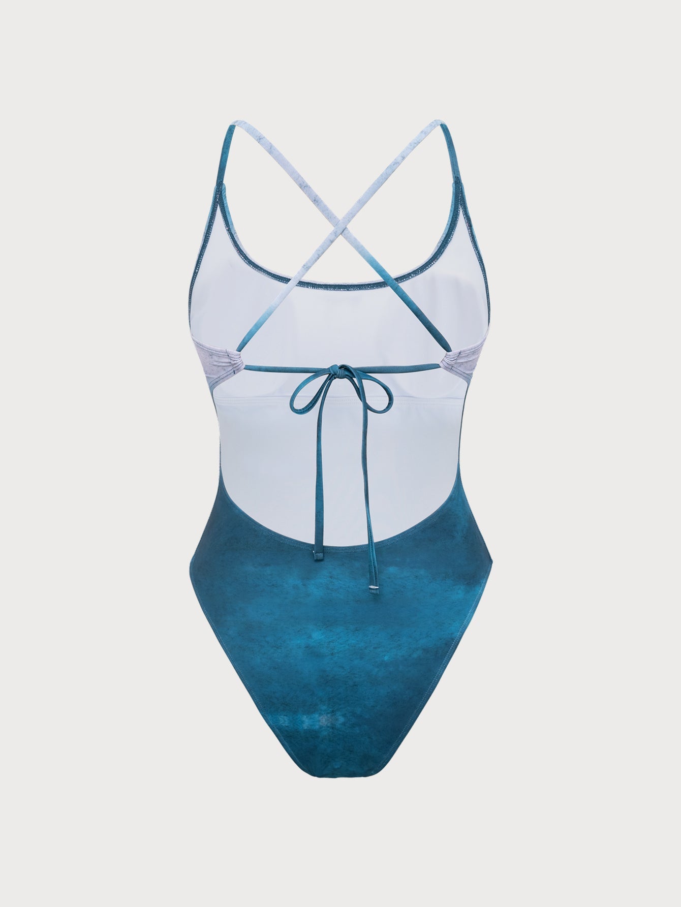 Blue Gradient One-Piece Swimsuit
