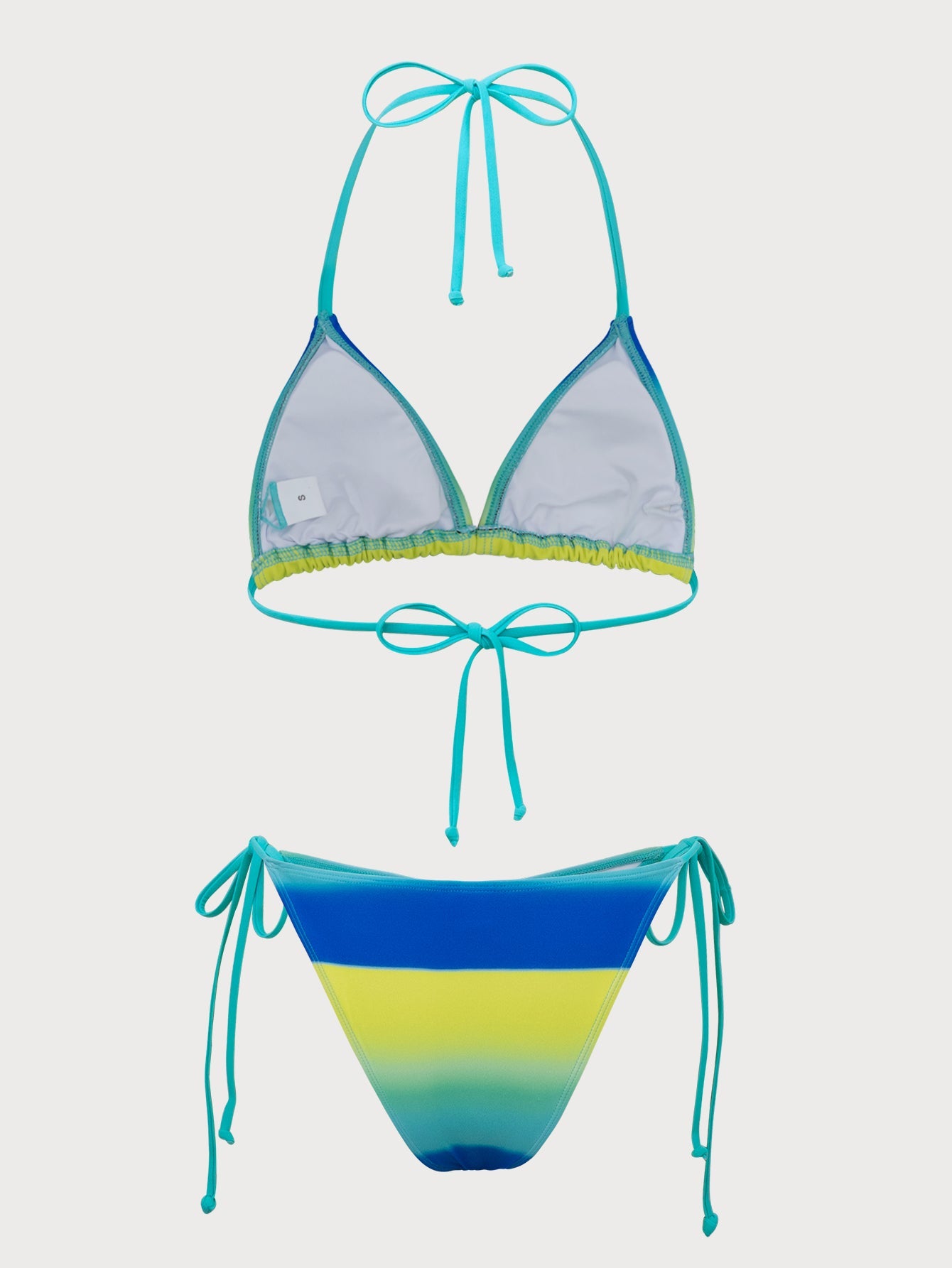 Blue Ombre Print Bikini Set