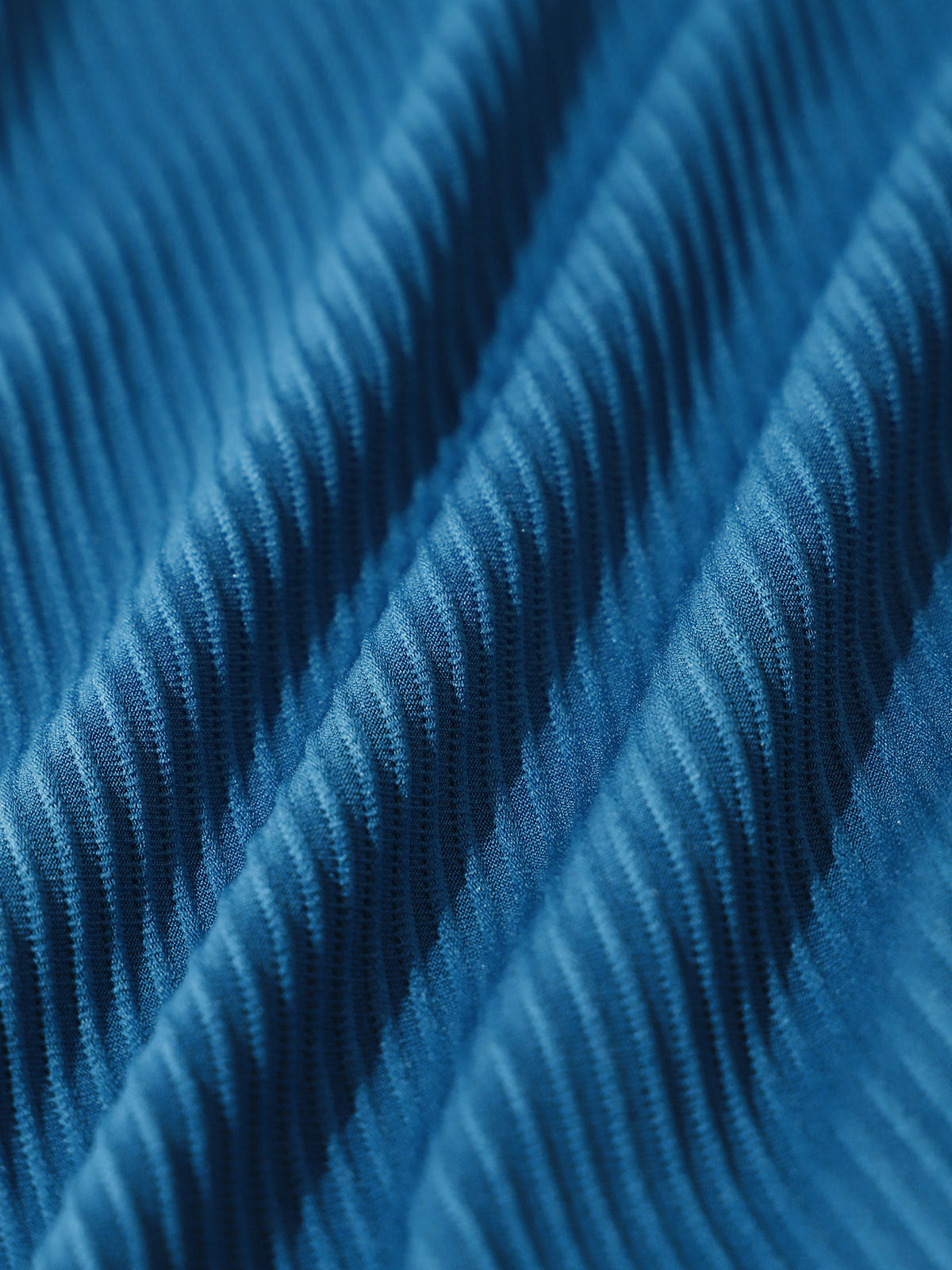 Blue Ribbed Ruffle Tankini Swimsuit