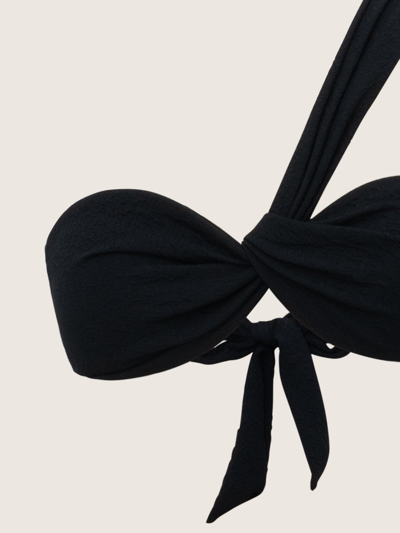 Black One shoulder Bikini Set