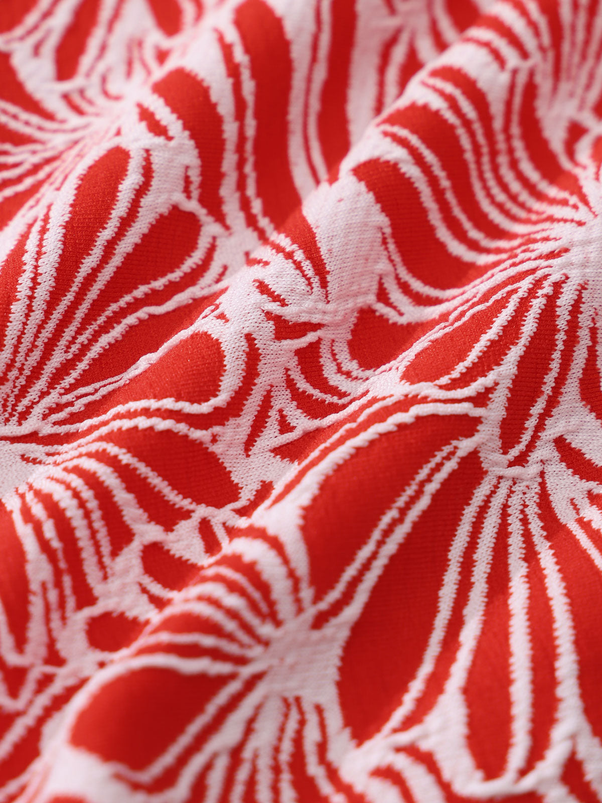 Red Jacquard Knot Bikini Set