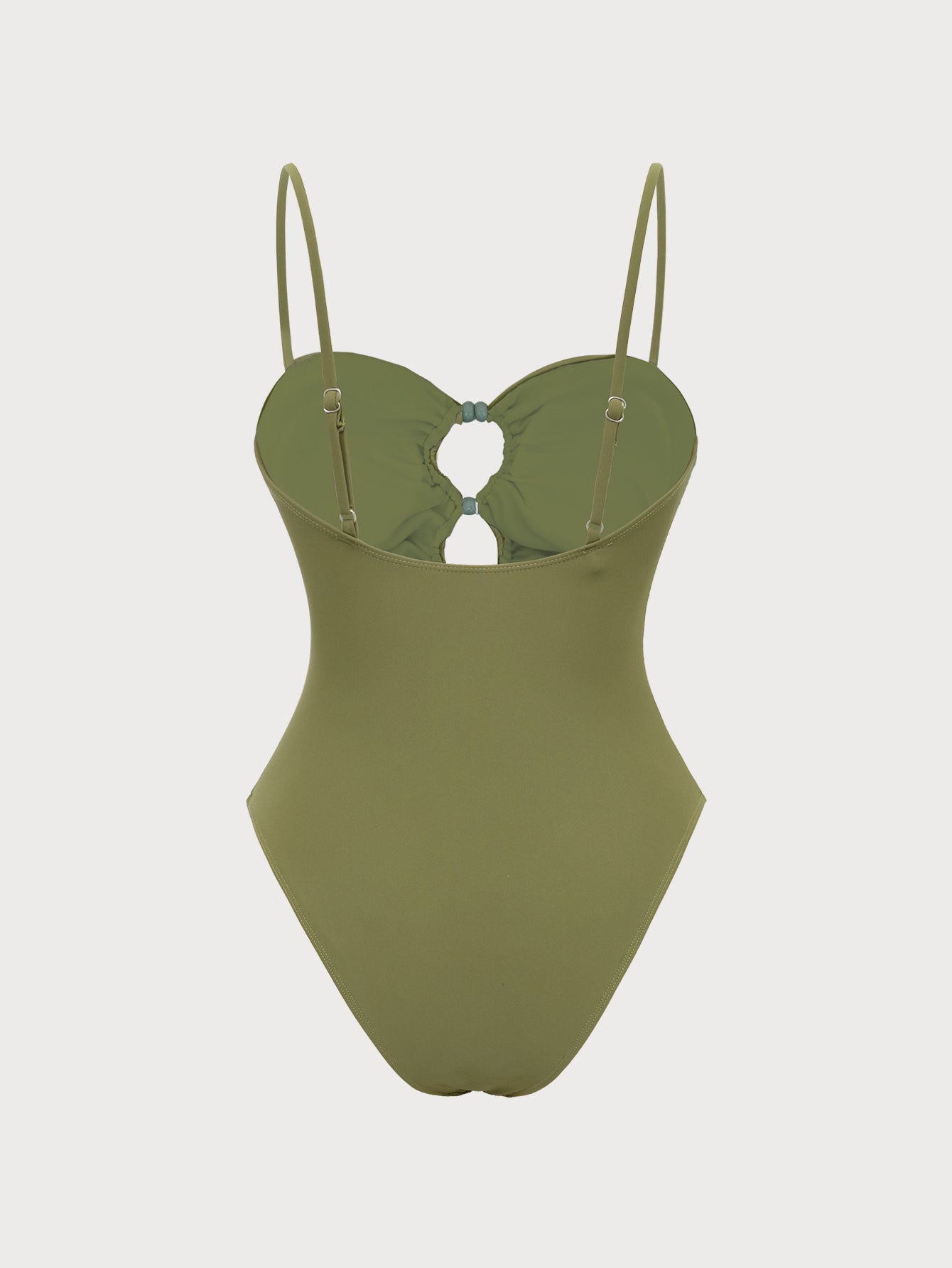 Green Cutout One-Piece Swimsuit