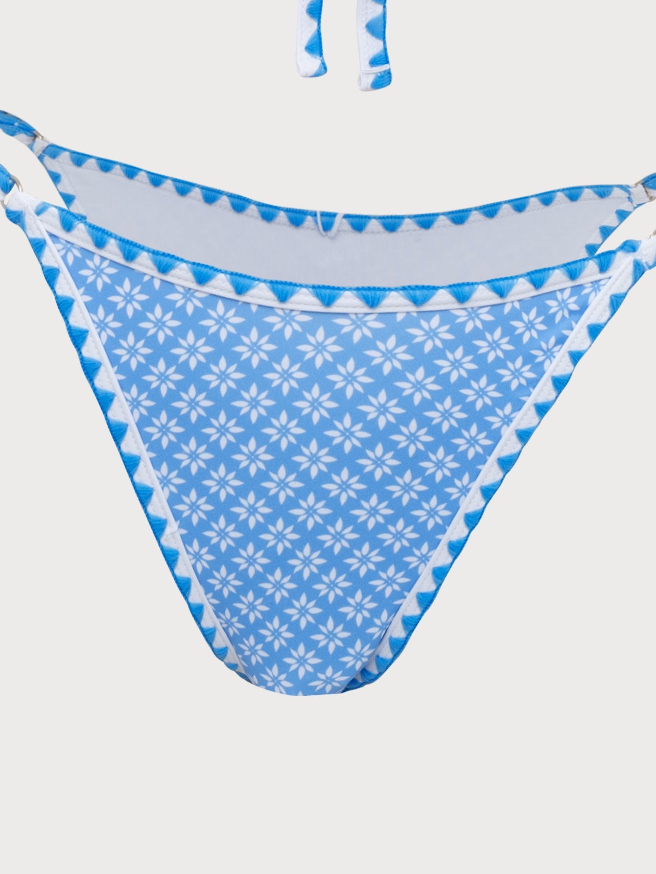Blue Polka Lace Vintage Bikini Set