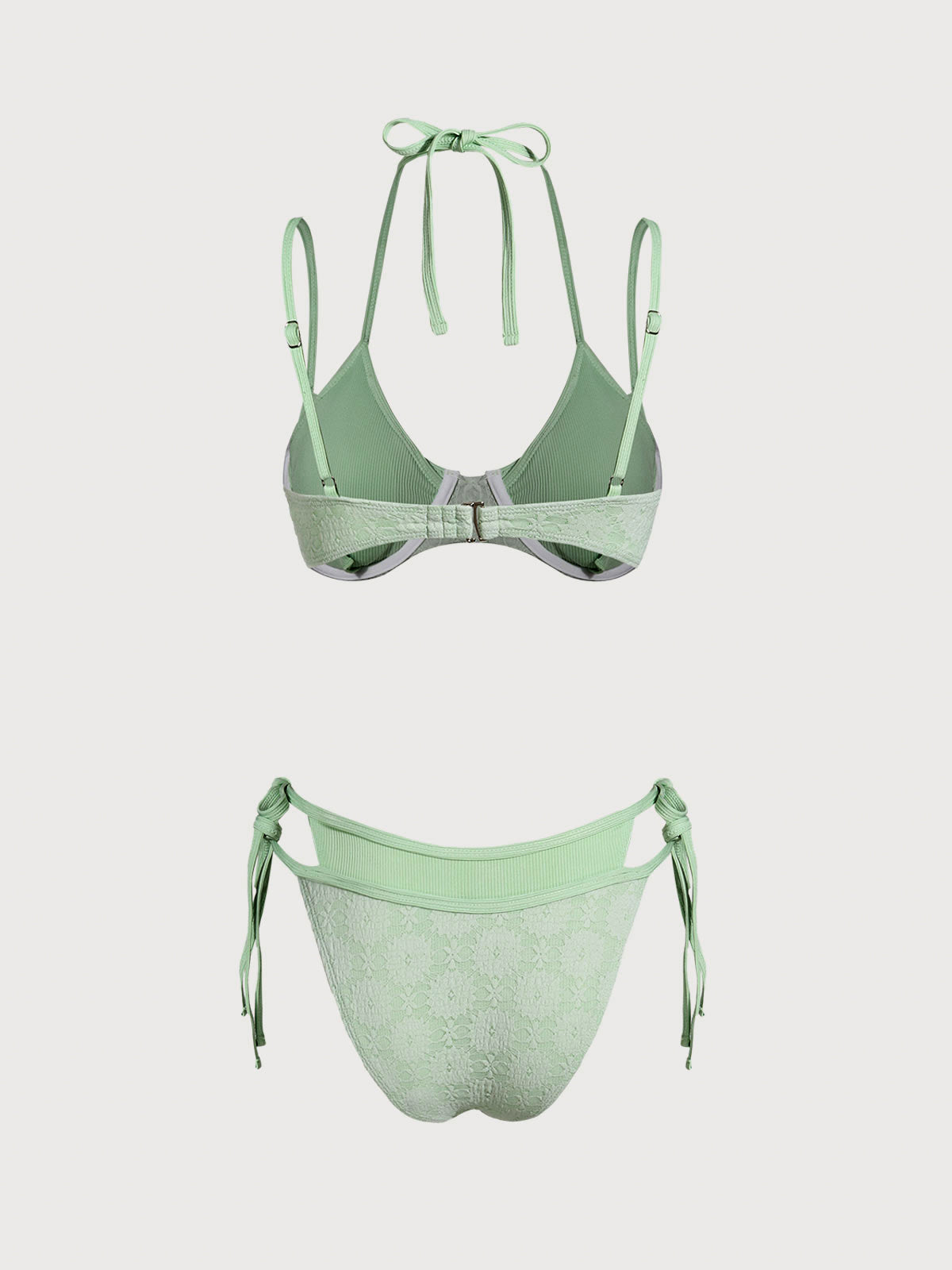 Cyan Fake Two-Piece Underwire Bikini Set