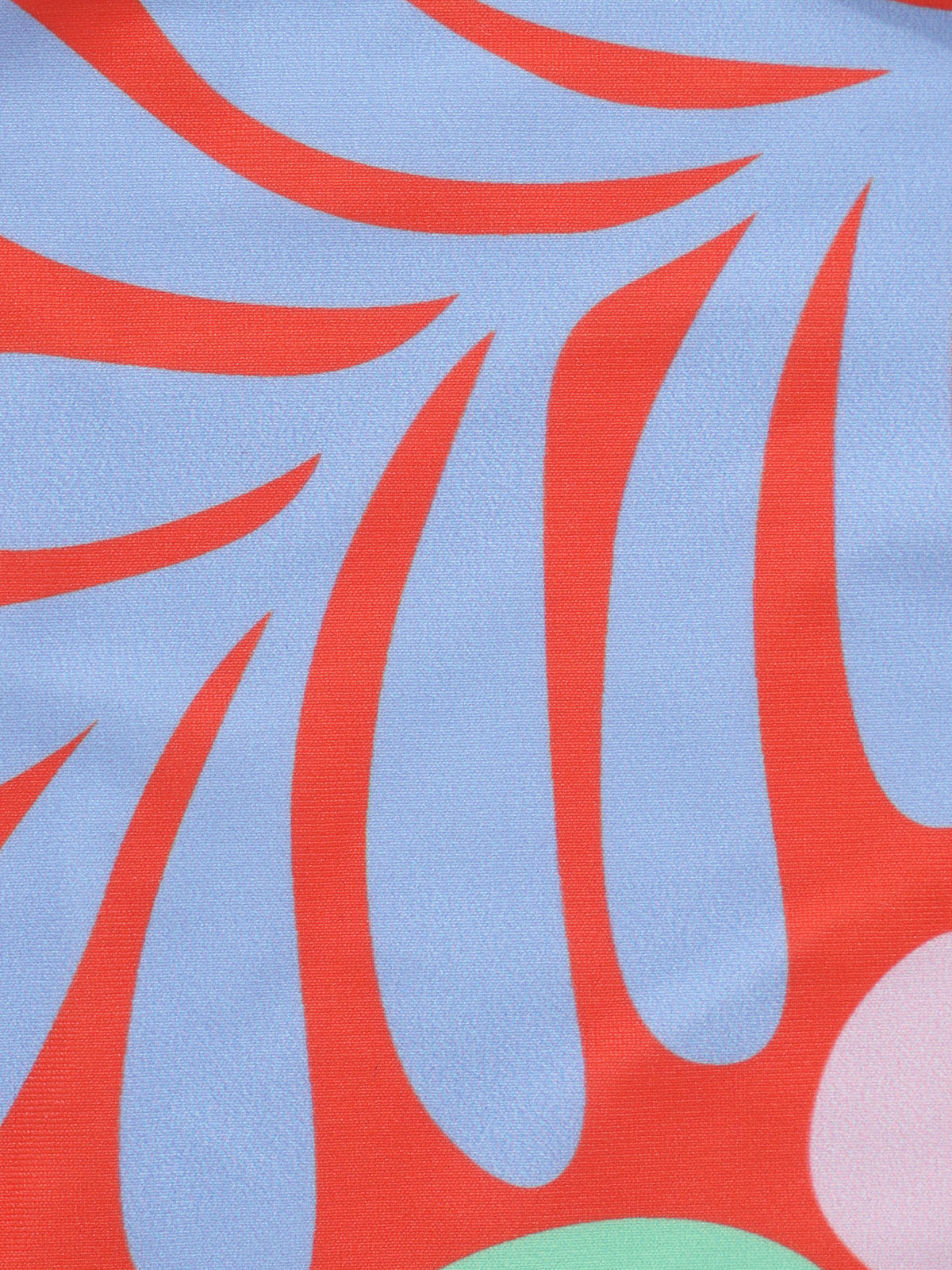 Orange Geometric Print Cutout Bikini Set