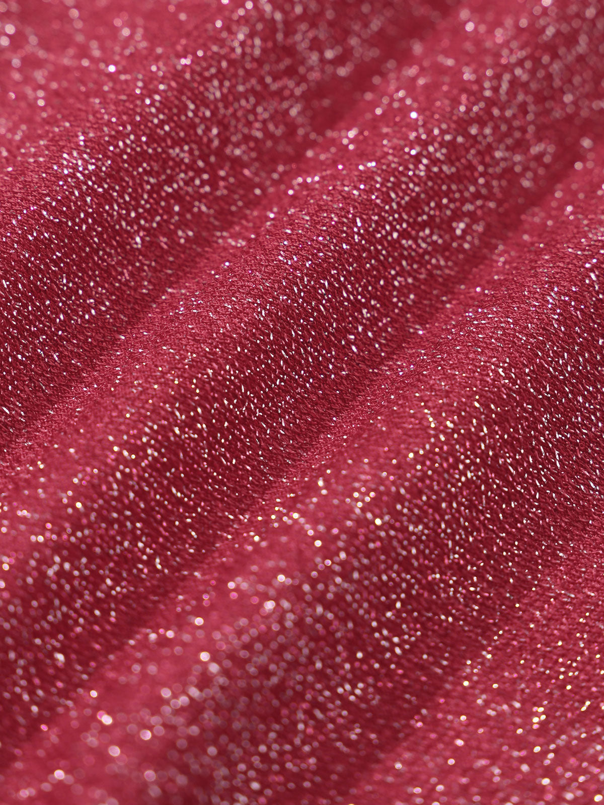 Red Glitter Backless One-Piece Swimsuit
