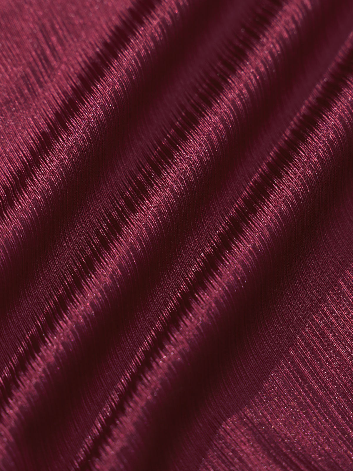 Burgundy Glitter One-Strap Cutout Swimsuit