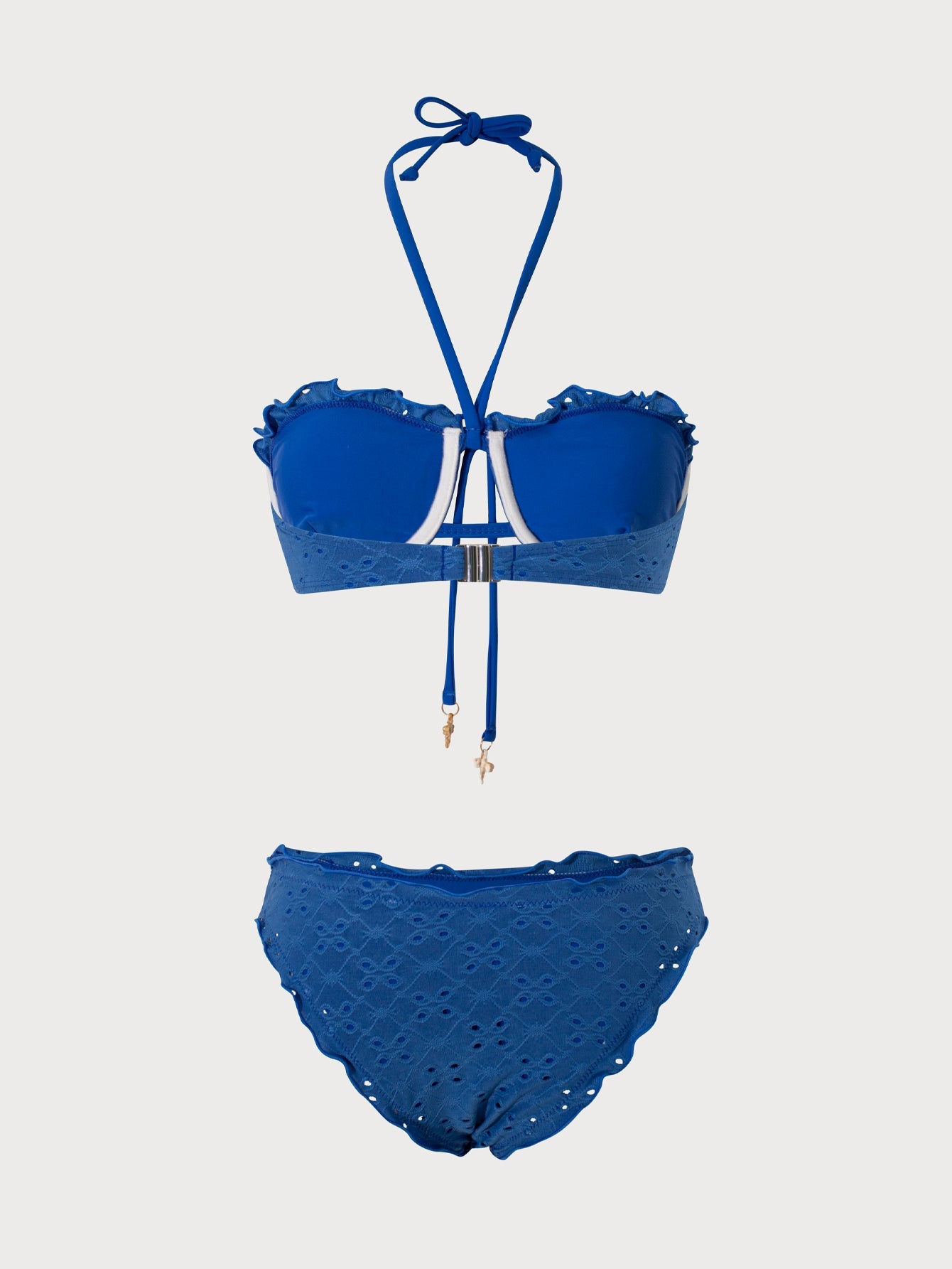 Blue Halterneck Underwire Bikini Set