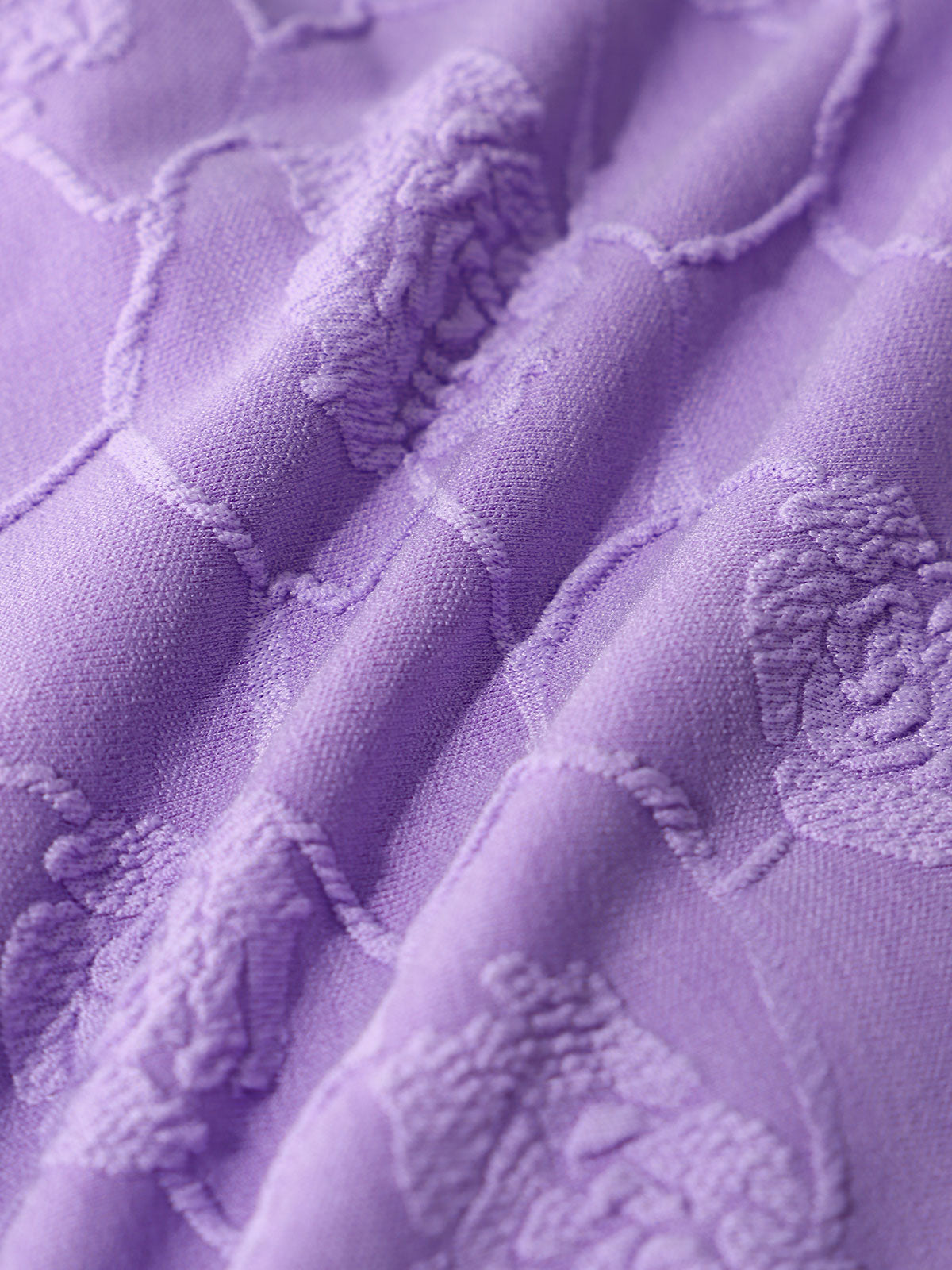 Purple Hollow Ruffle Bikini Set