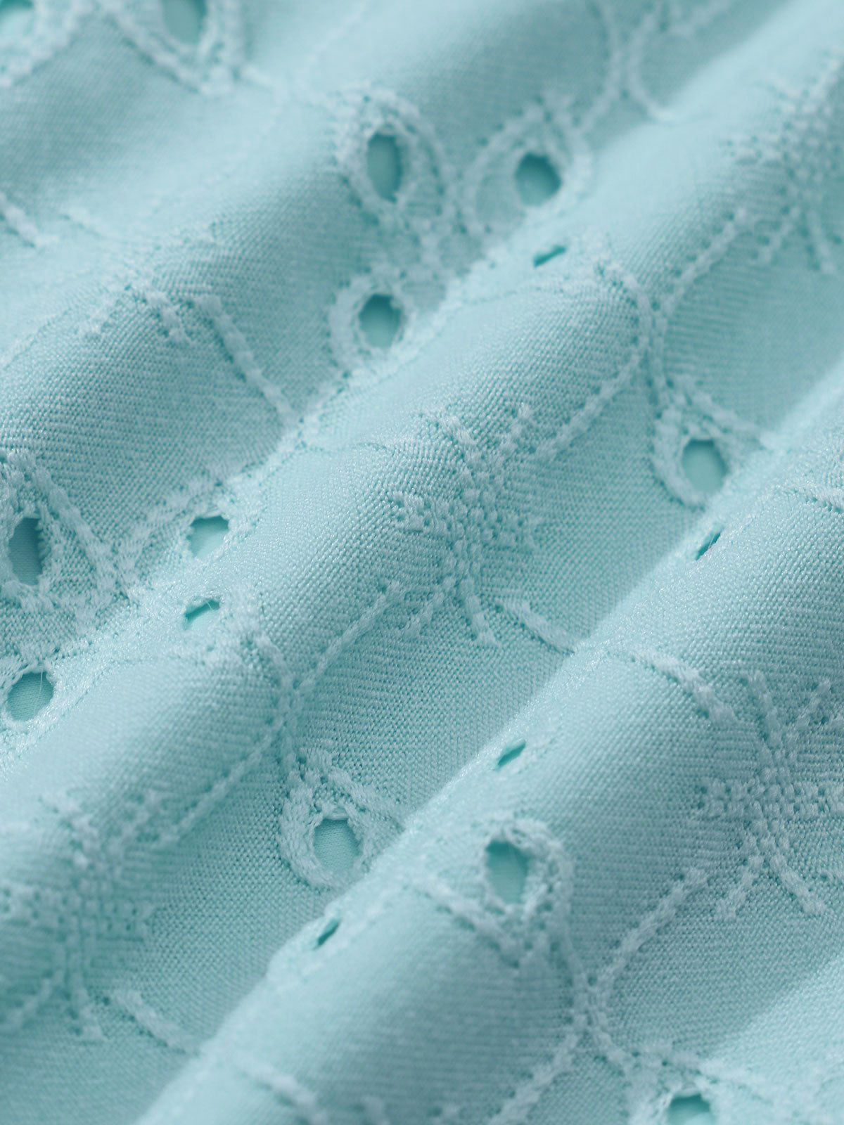 Light Blue Textured Cut Out Tankini Swimsuit