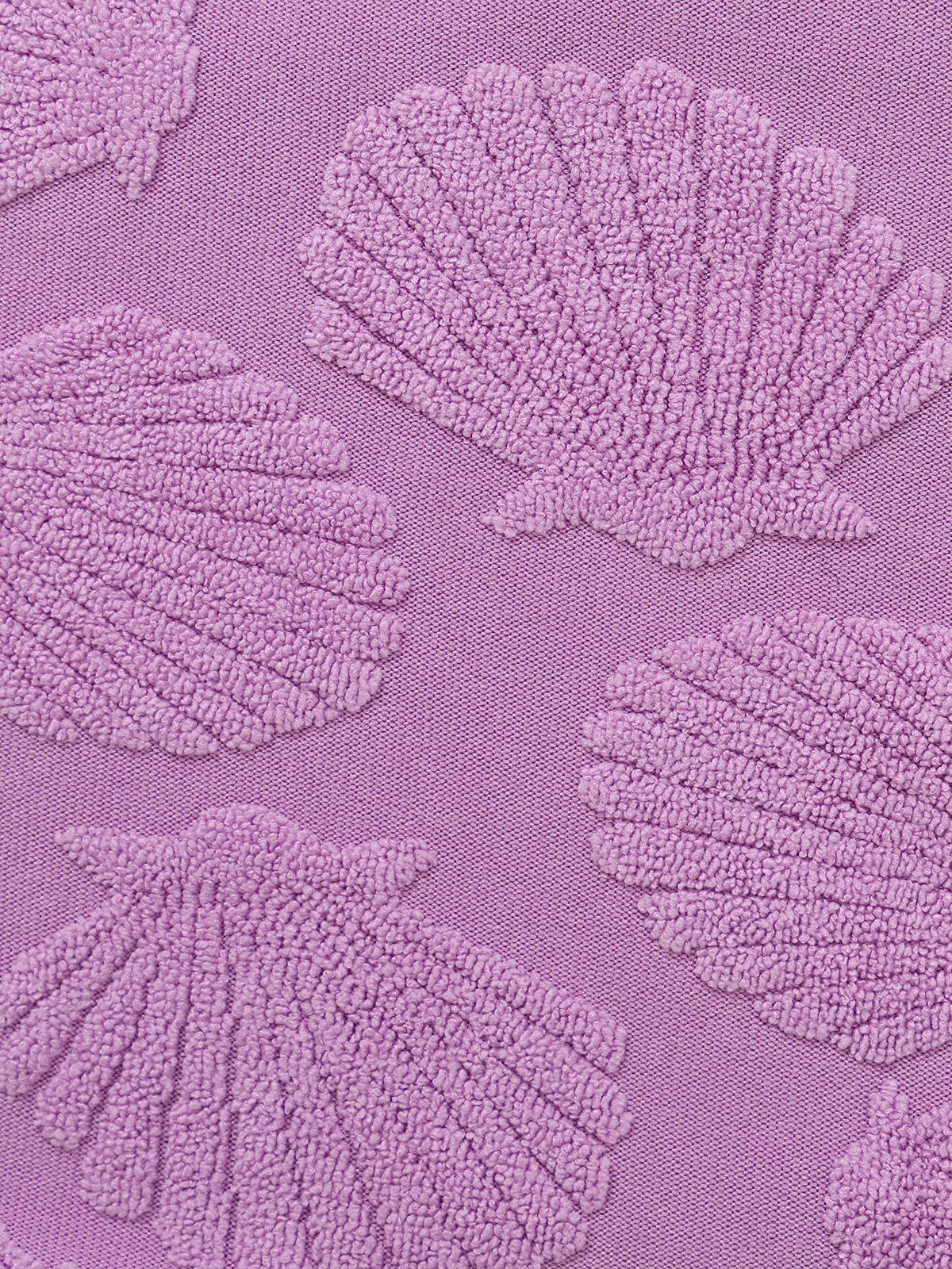 Purple Jacquard Shell Bikini Set