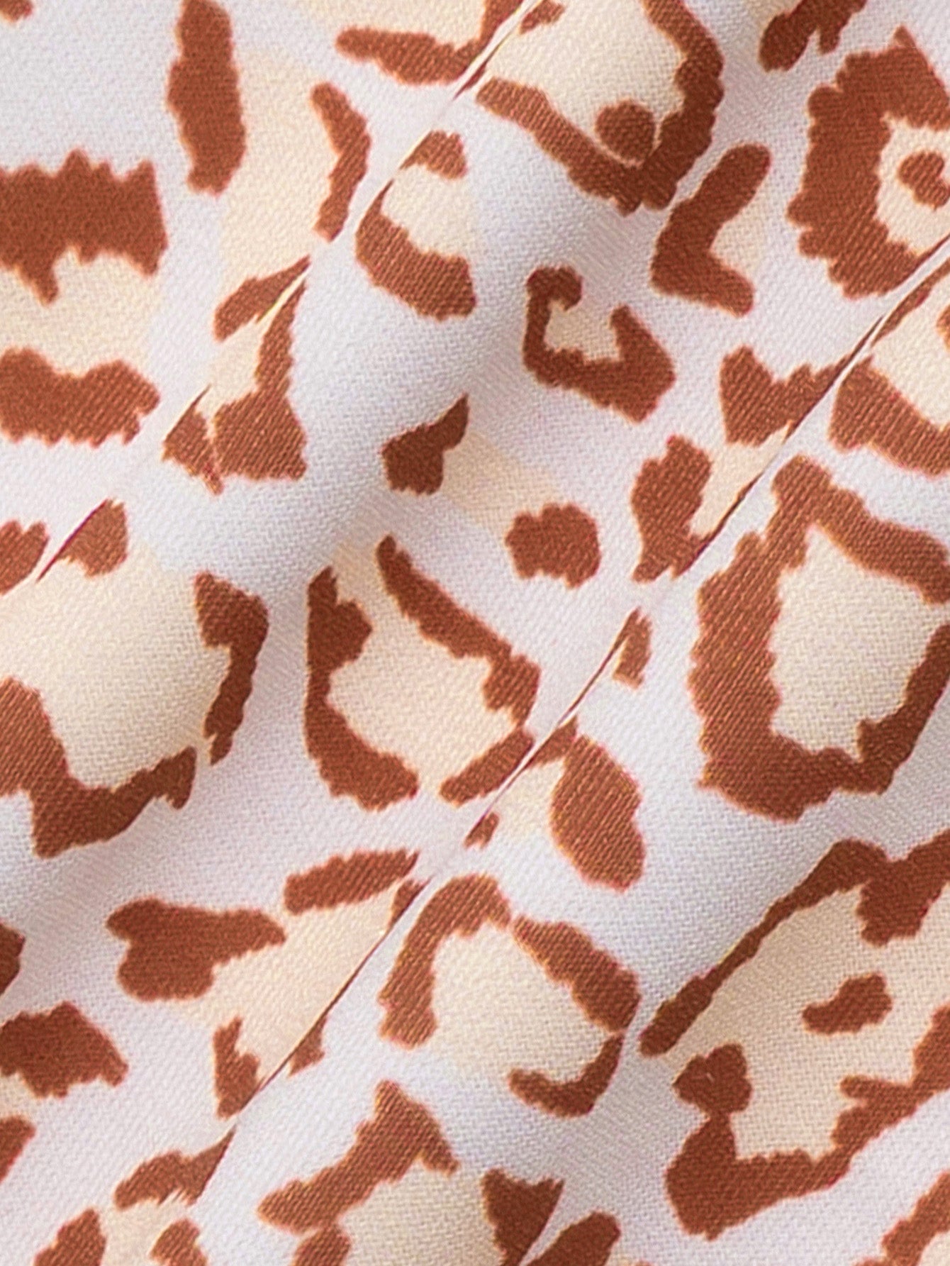 Brown Leopard Print Lace Tankini Swimsuit