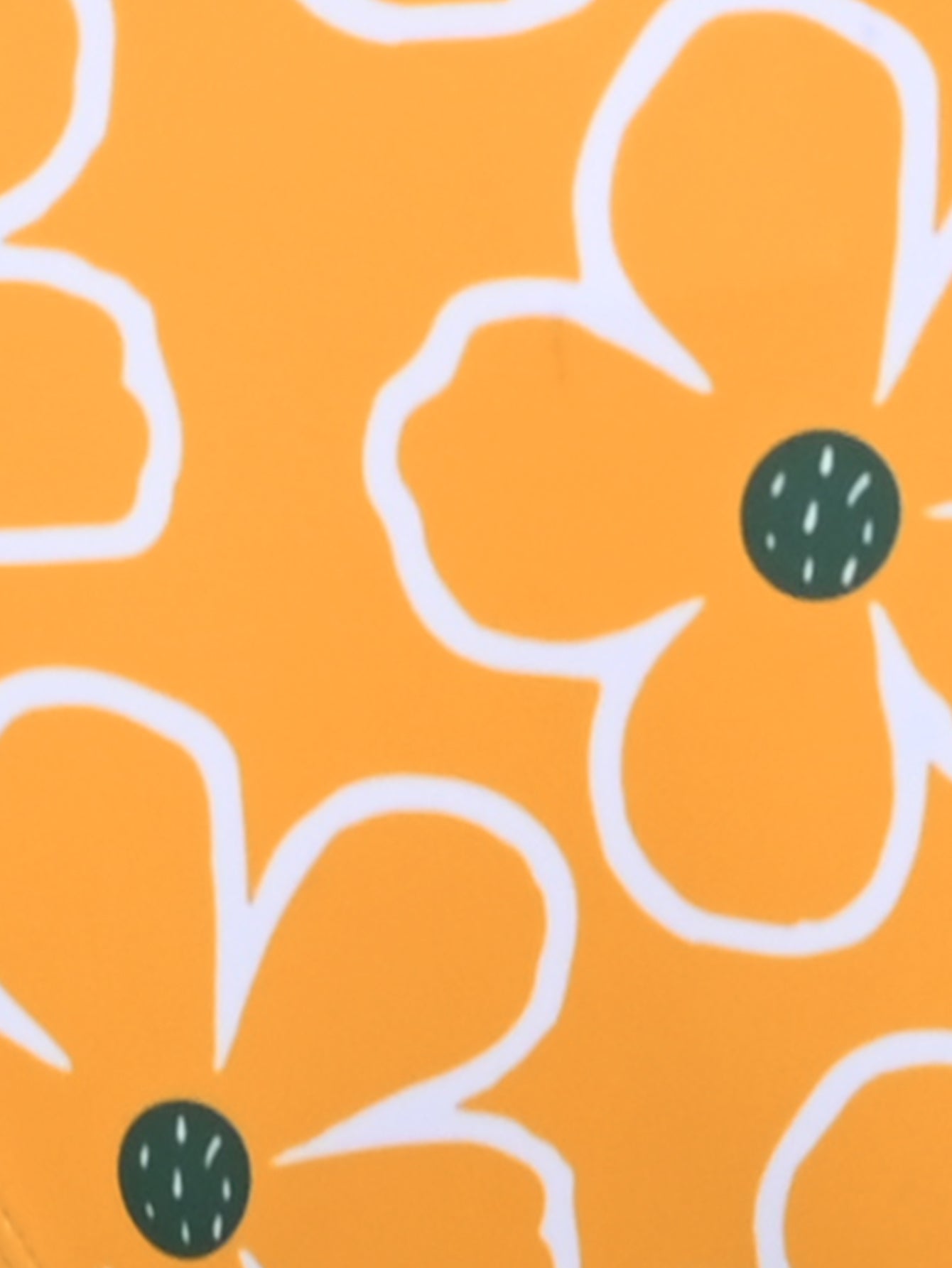Orange Line Print Bikini Set