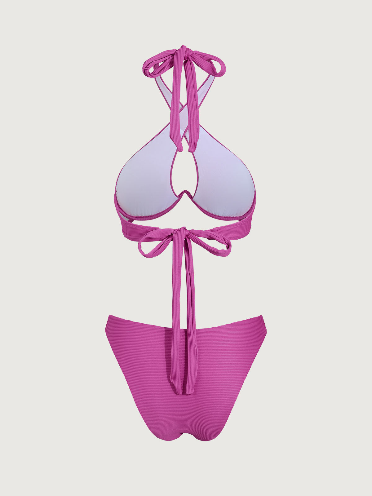 Rose Red Crossover Bikini Set