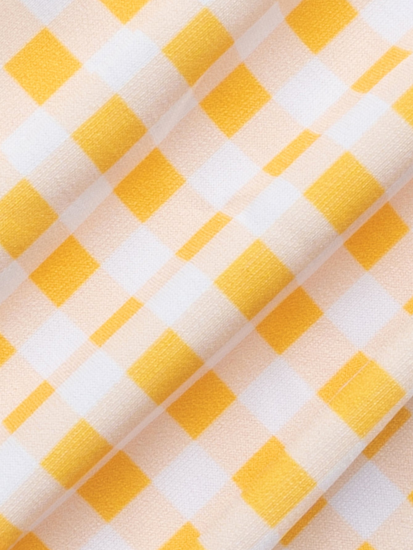 Yellow Plaid Print Bikini Set
