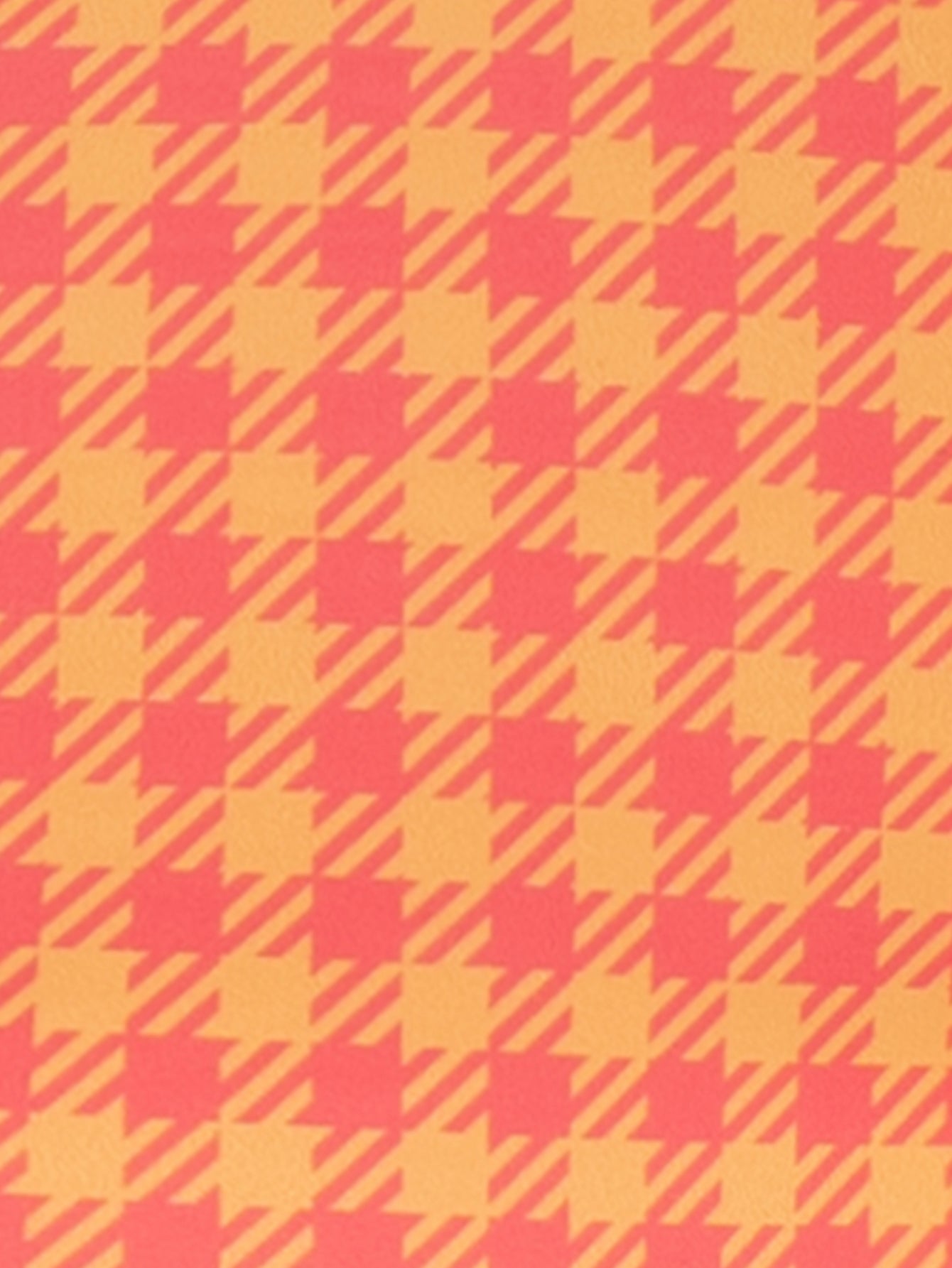 Orange Plaid Print Tankini Swimsuit