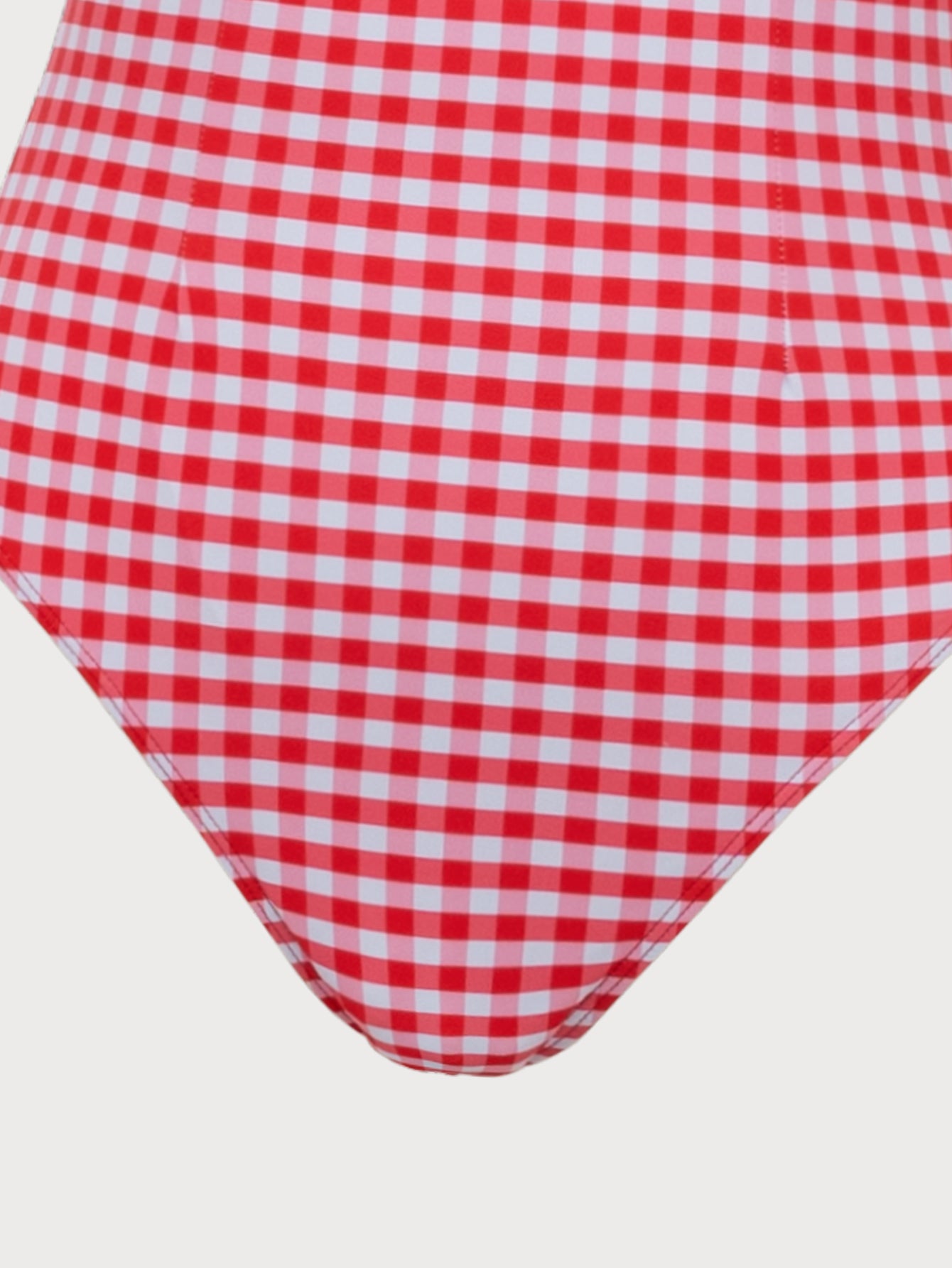 Red Plaid Retro One-Piece Swimsuit