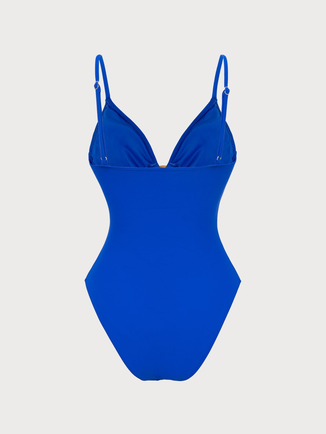 Blue Ring Hollow One-Piece Swimsuit