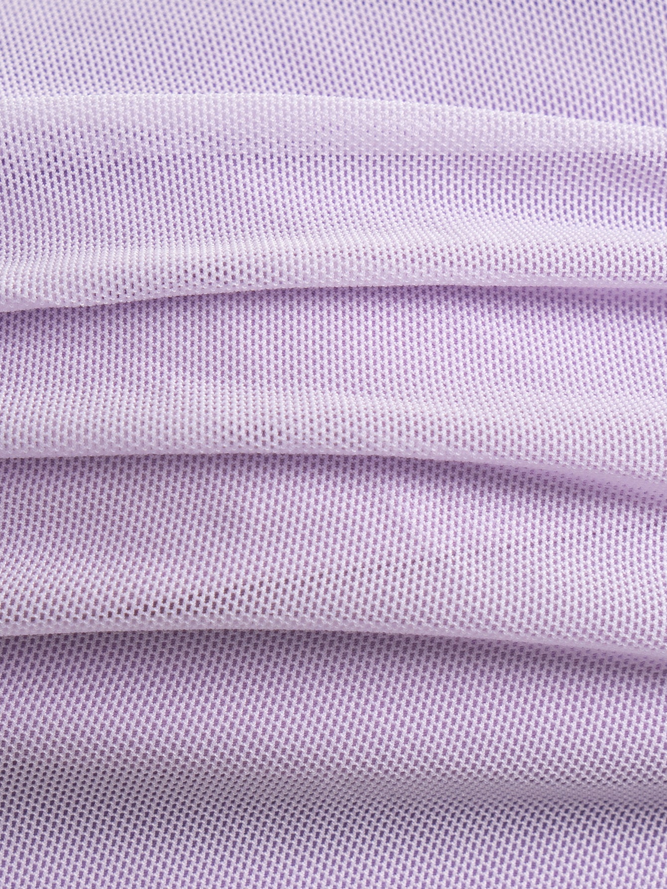 Purple Ruched Mesh Tankini Swimsuit