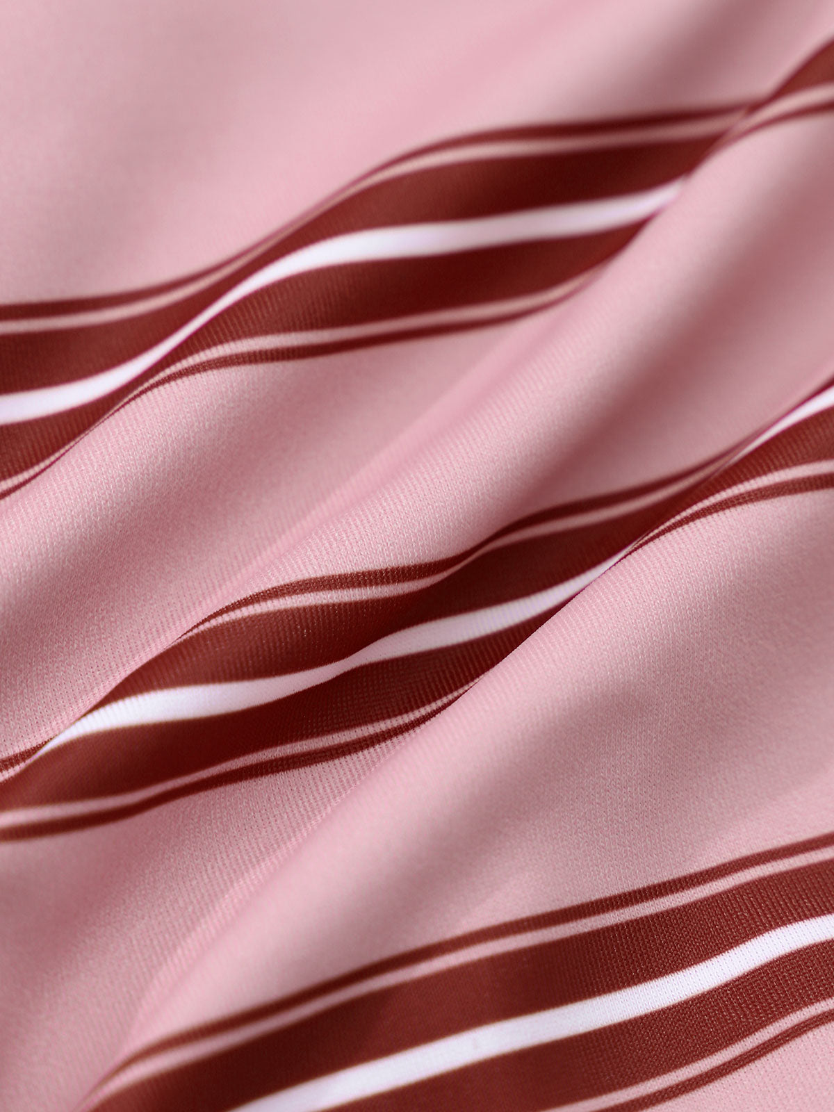 Pink Stripe Print Bikini Set