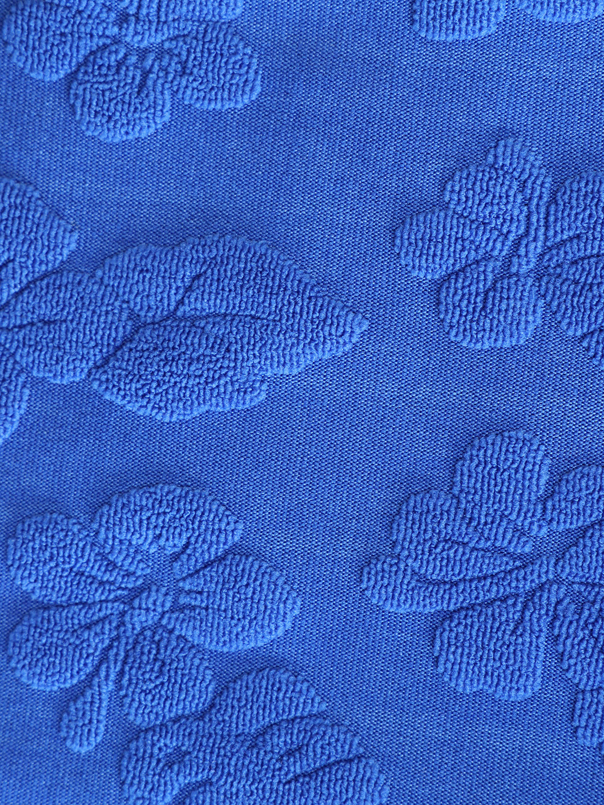 Blue Tropical Floral Terry Tankini Swimsuit