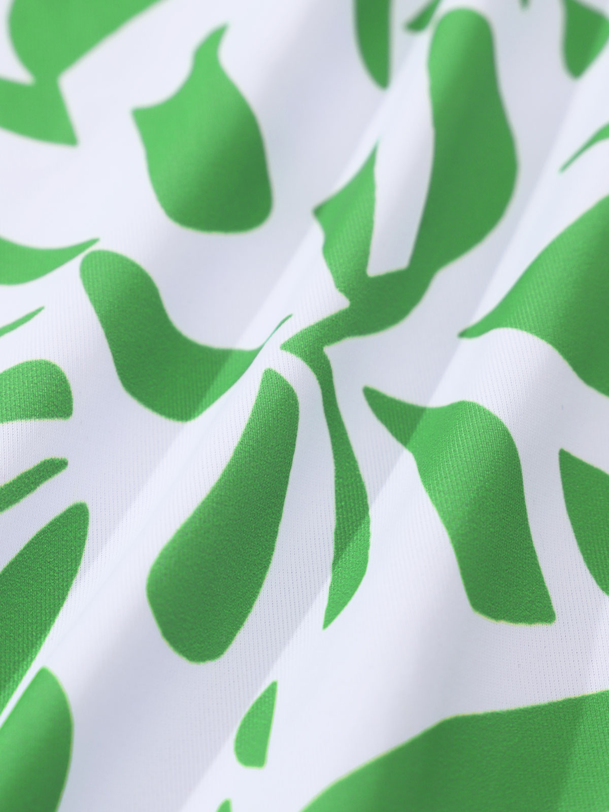 Green Printed Twist Cutout Swimsuit