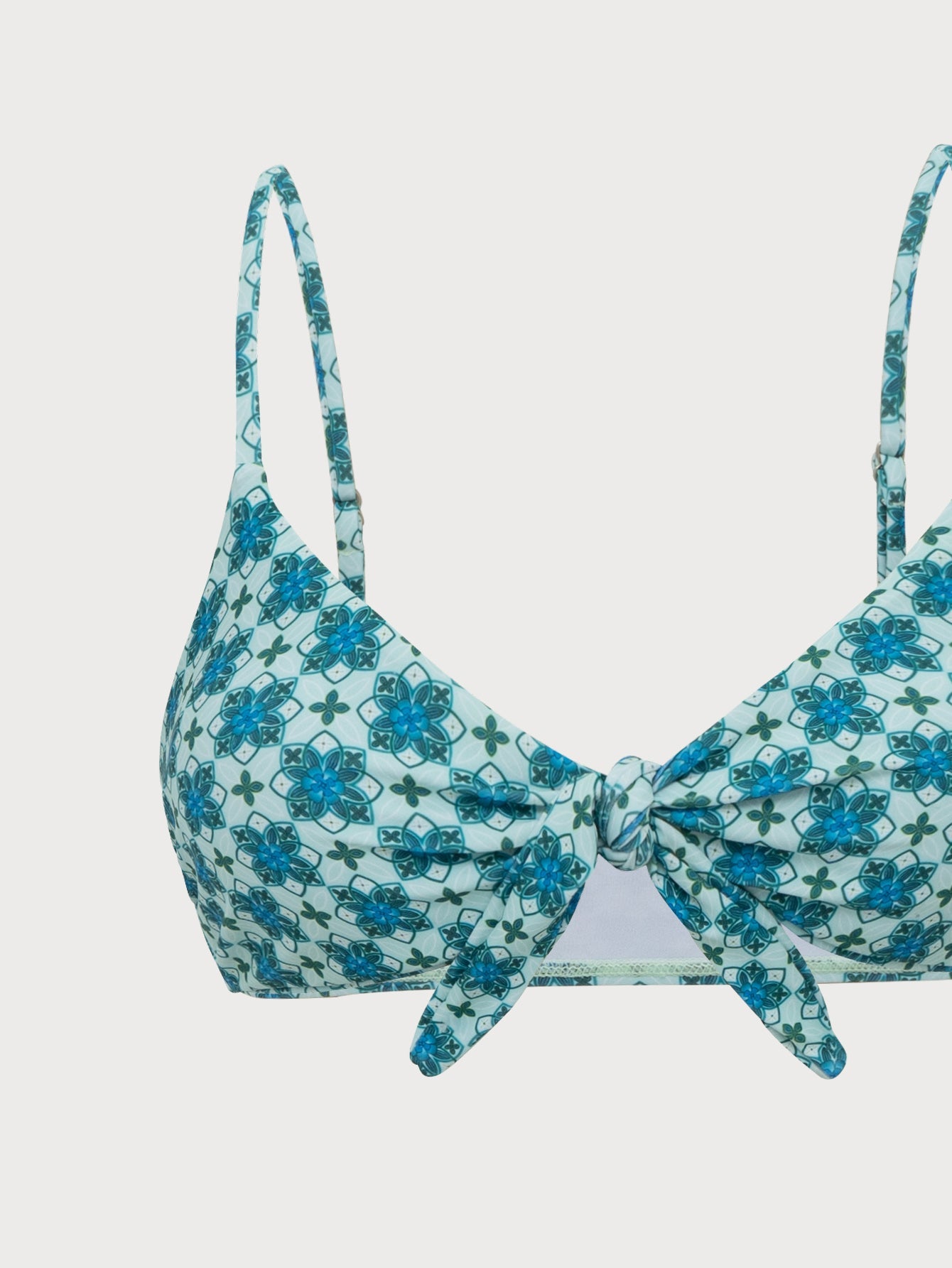 Green Twist Vintage Print Bikini Set