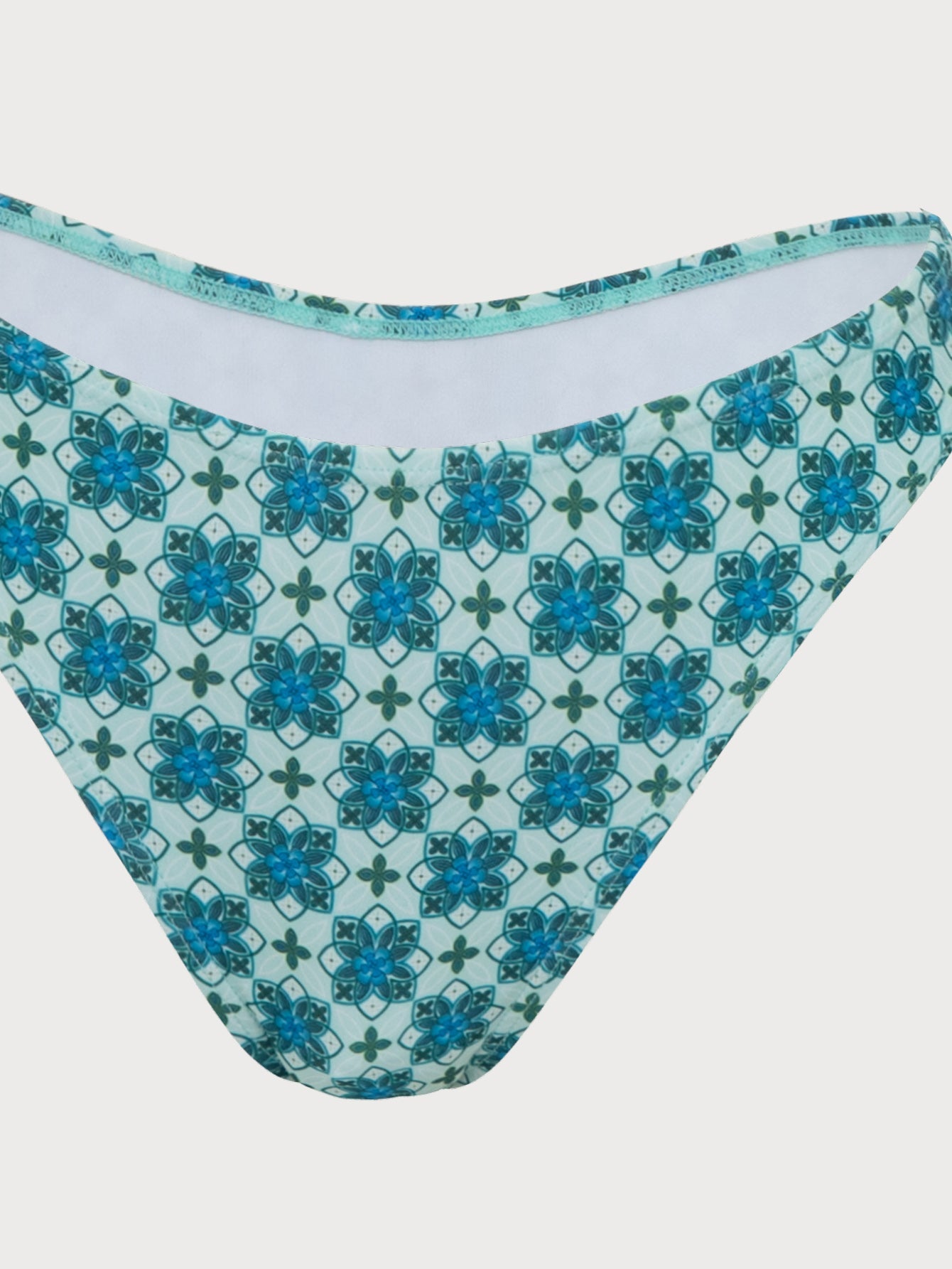 Green Twist Vintage Print Bikini Set