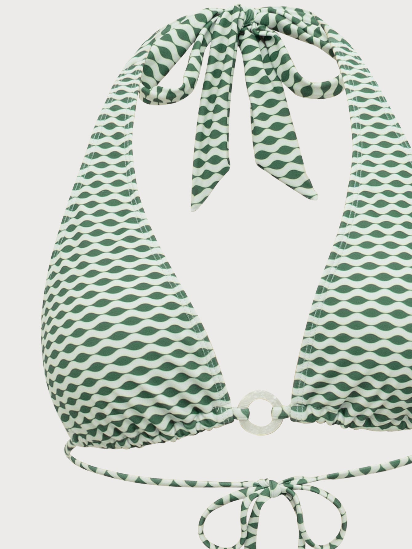 Green Geometric Hoop Bikini Set