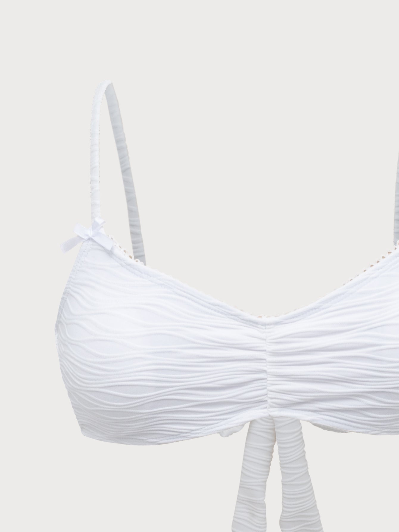 Wave Textured Ruched Bikini Set