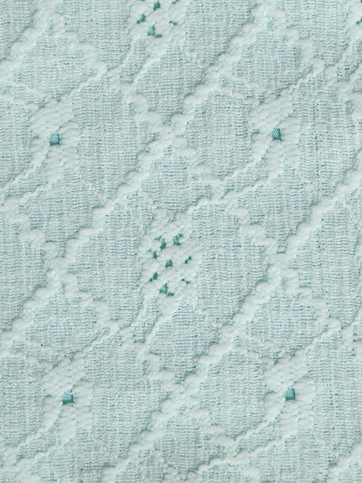 Cyan Woven Jacquard Bikini Set