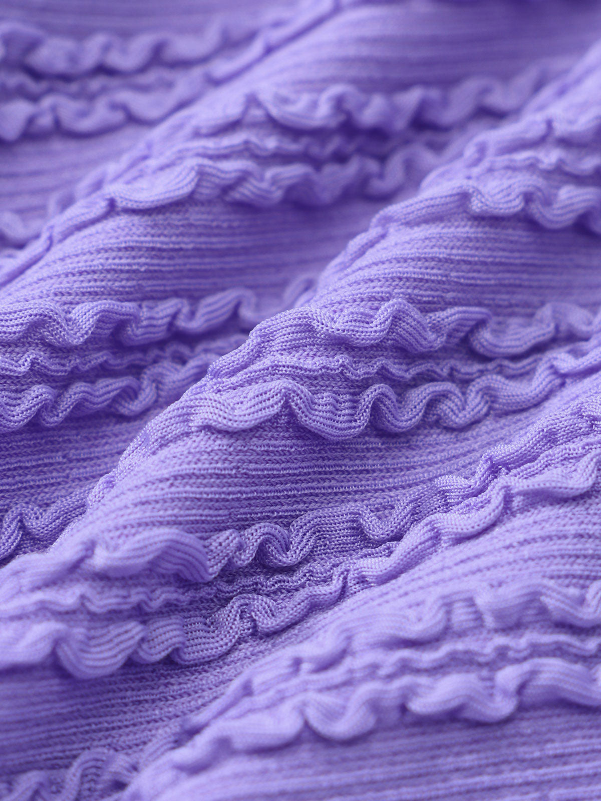 Purple Jacquard Tie-Front Tankini Swimsuit