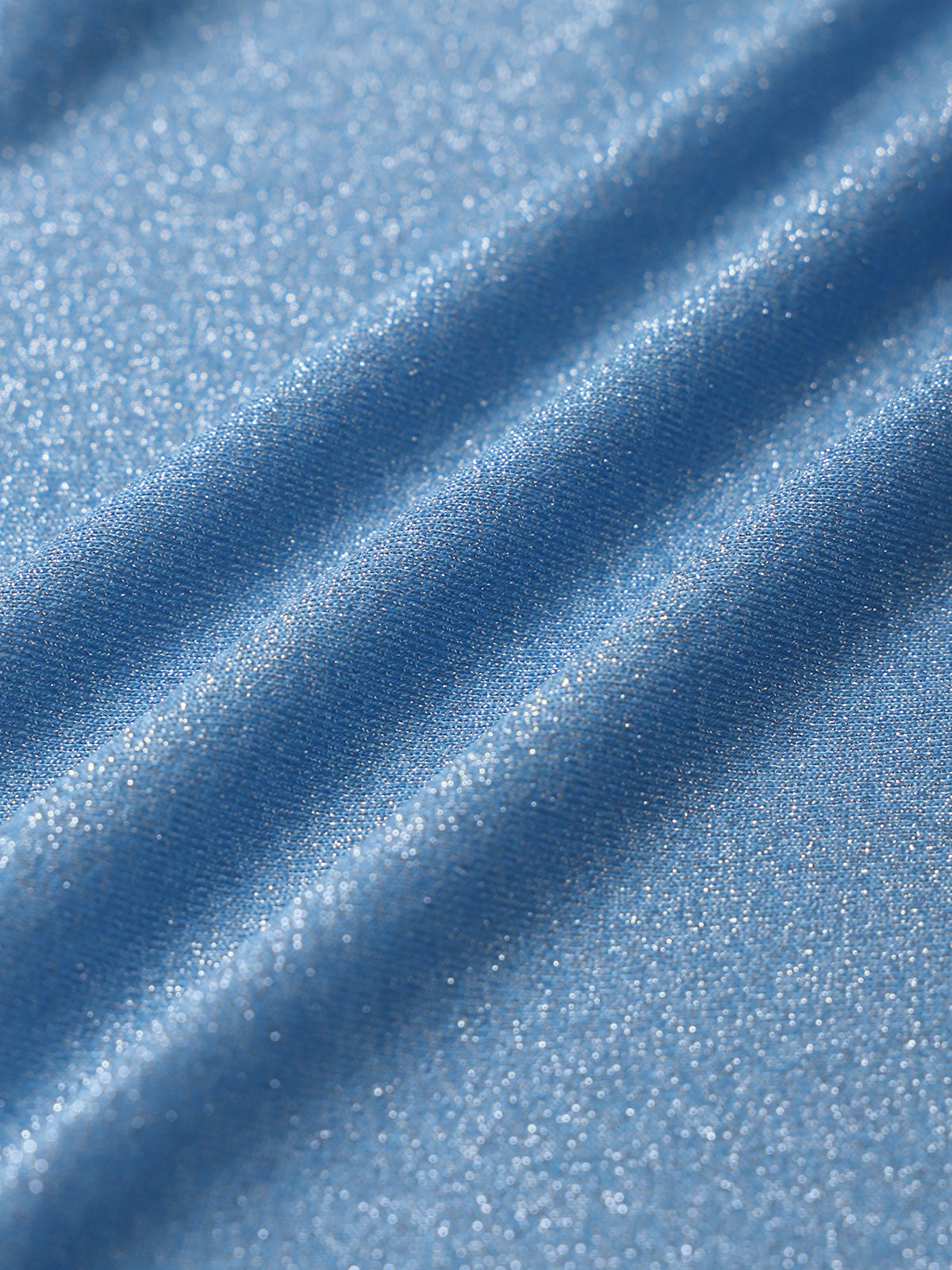 Blue wavy edge lurex tankini swimsuit