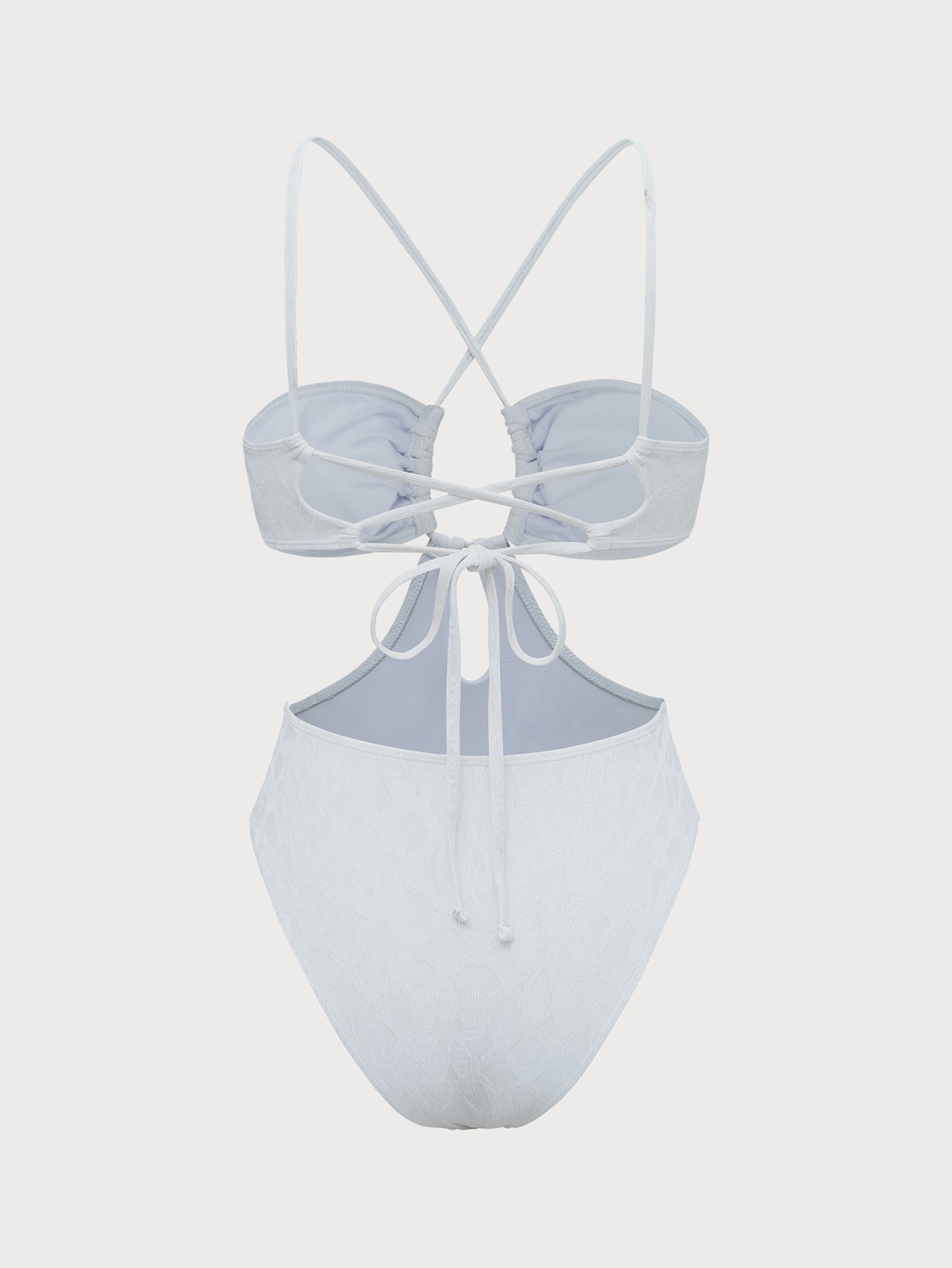 White Cut Out One-piece Swimsuit