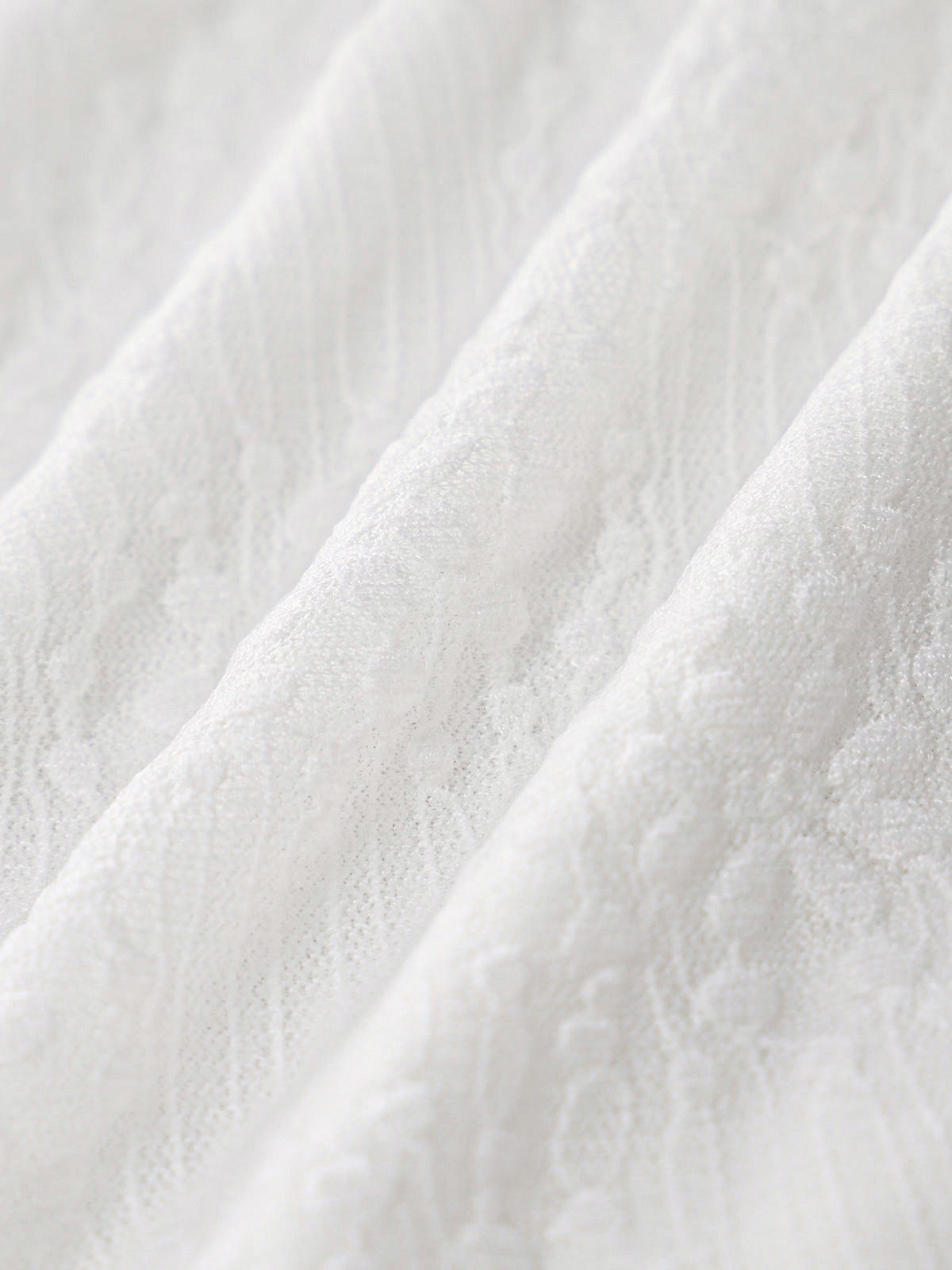 White Lace Long Sleeve Short Skirt Two-piece Set